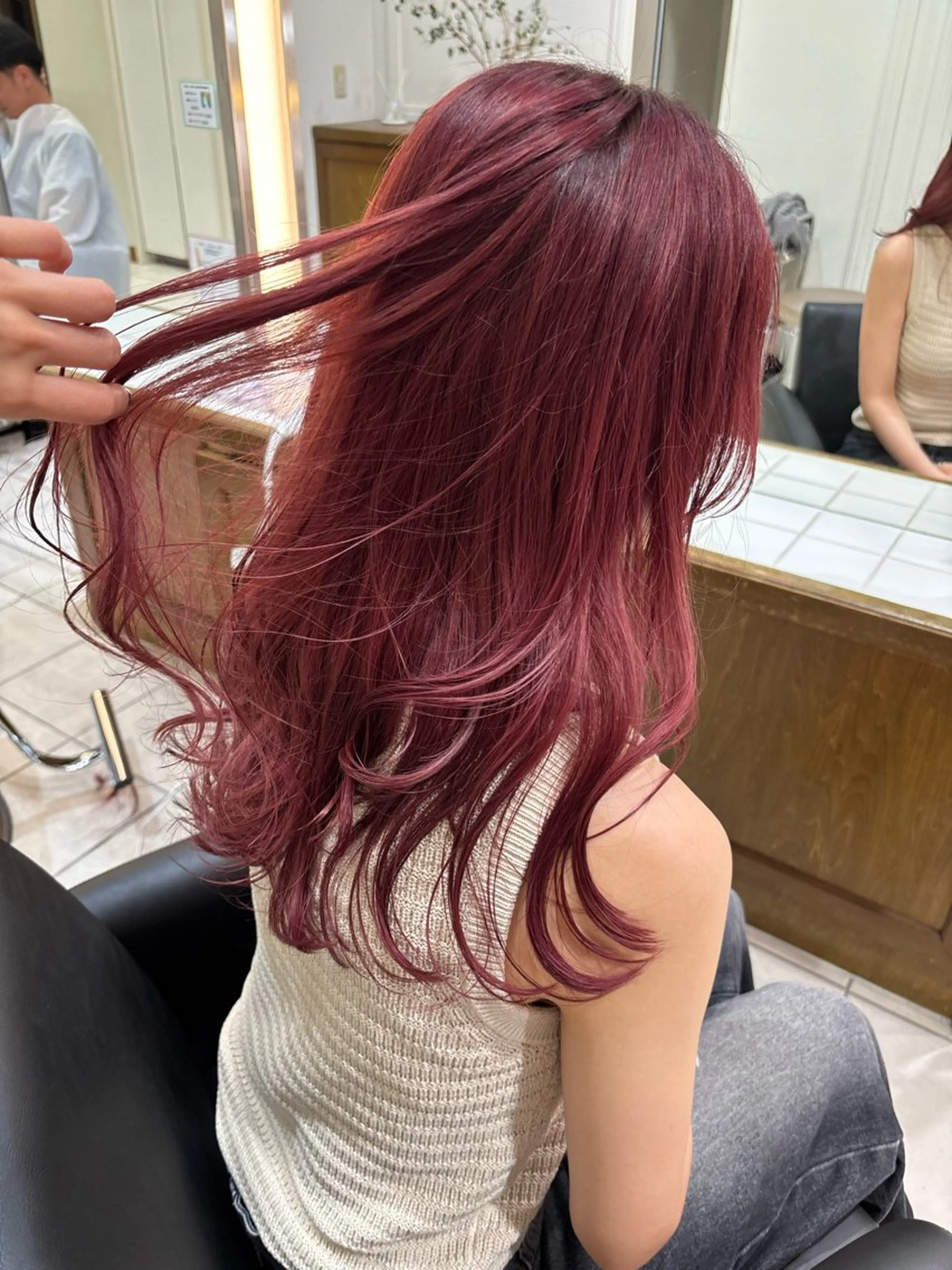 セミロング ヘアカラー 💞暖色艶カラー/ ホウツキカナ🍒のヘアスタイル