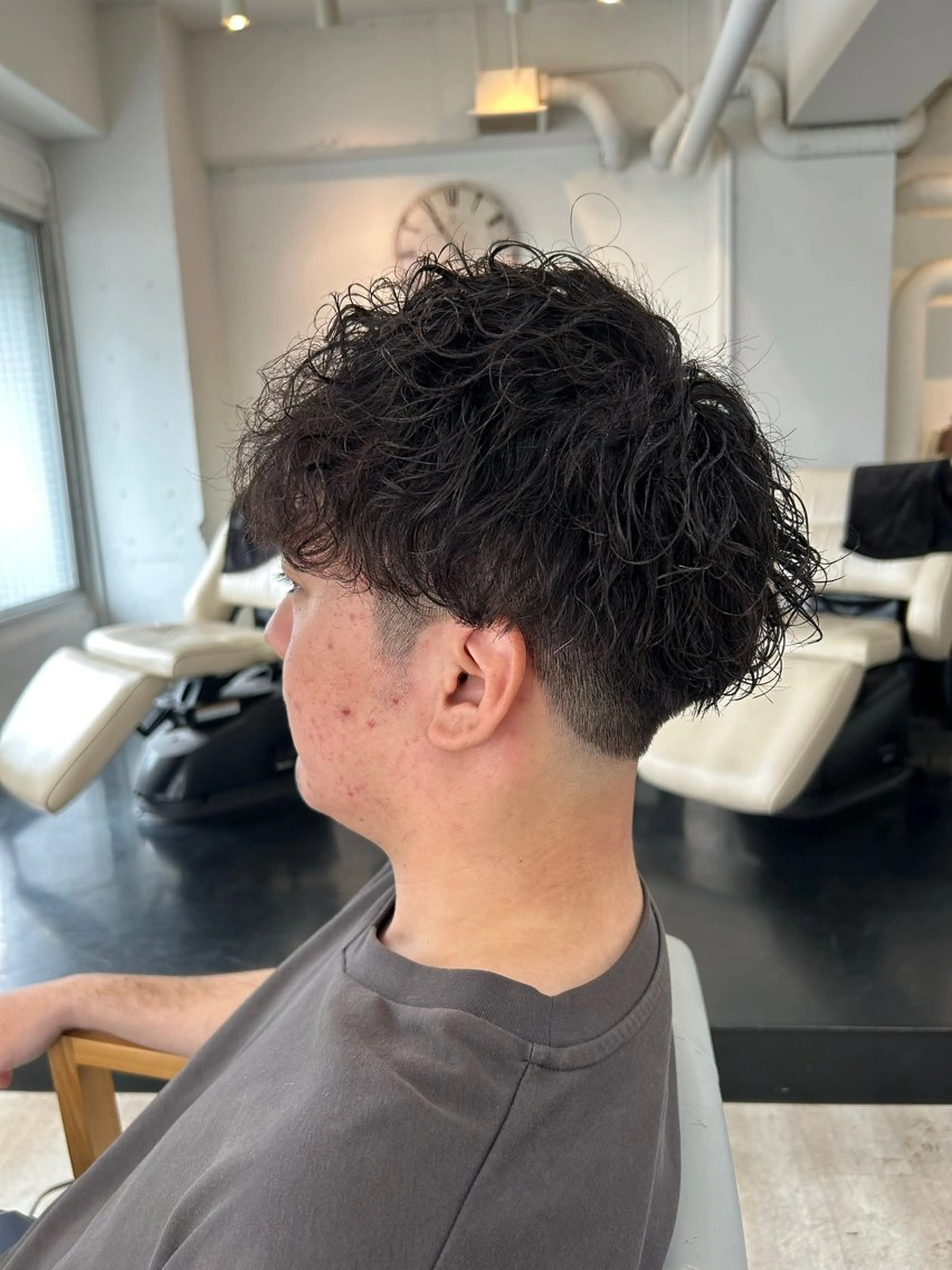 パーマ メンズ カット パーマ トリートメント 梶田 伸篤のヘアスタイル