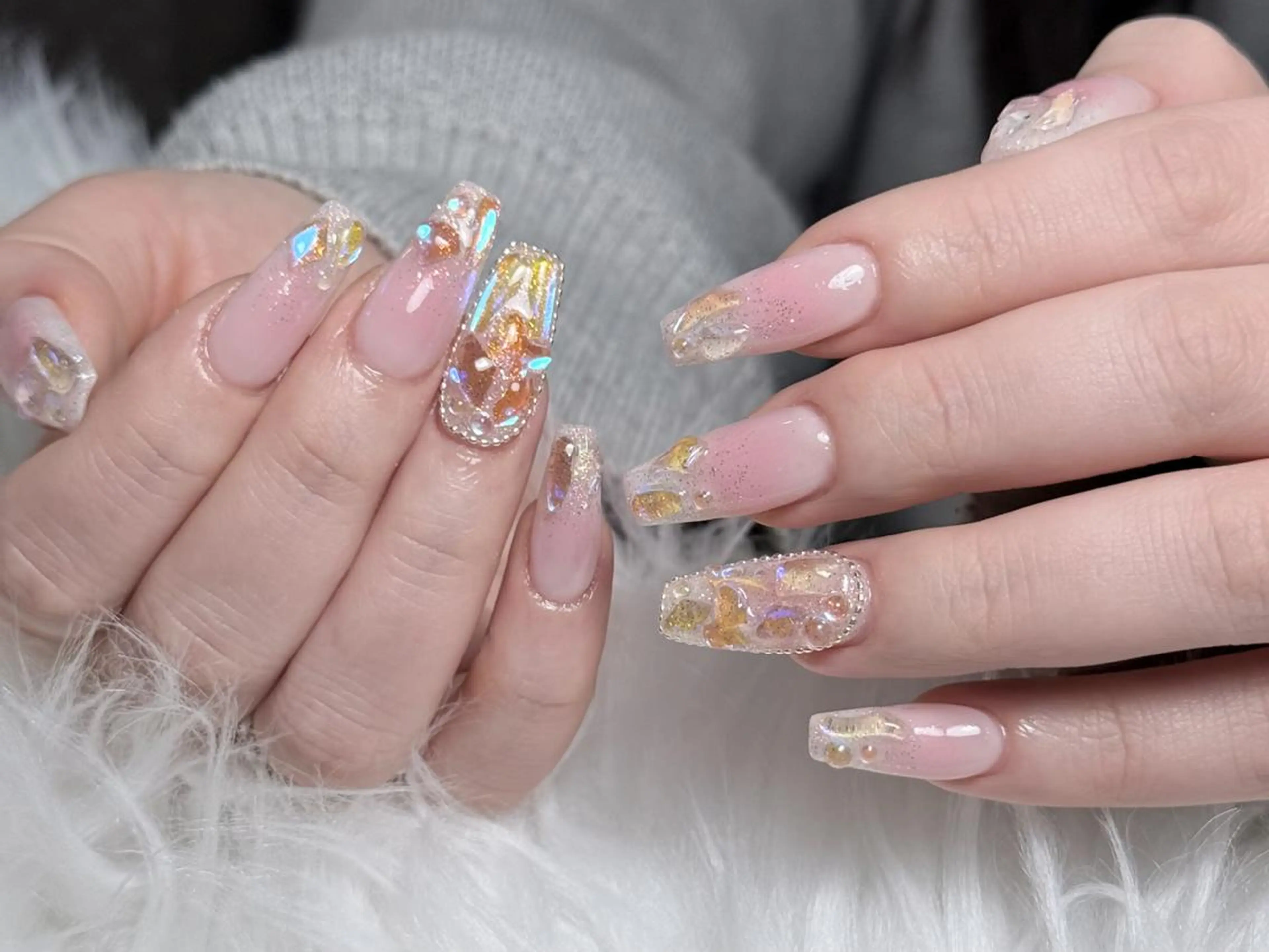 ネイル ボルドー チークネイル 長さ出し フレンチネイル ジェルネイル Mio💖Belle Nail Salonのネイルデザイン