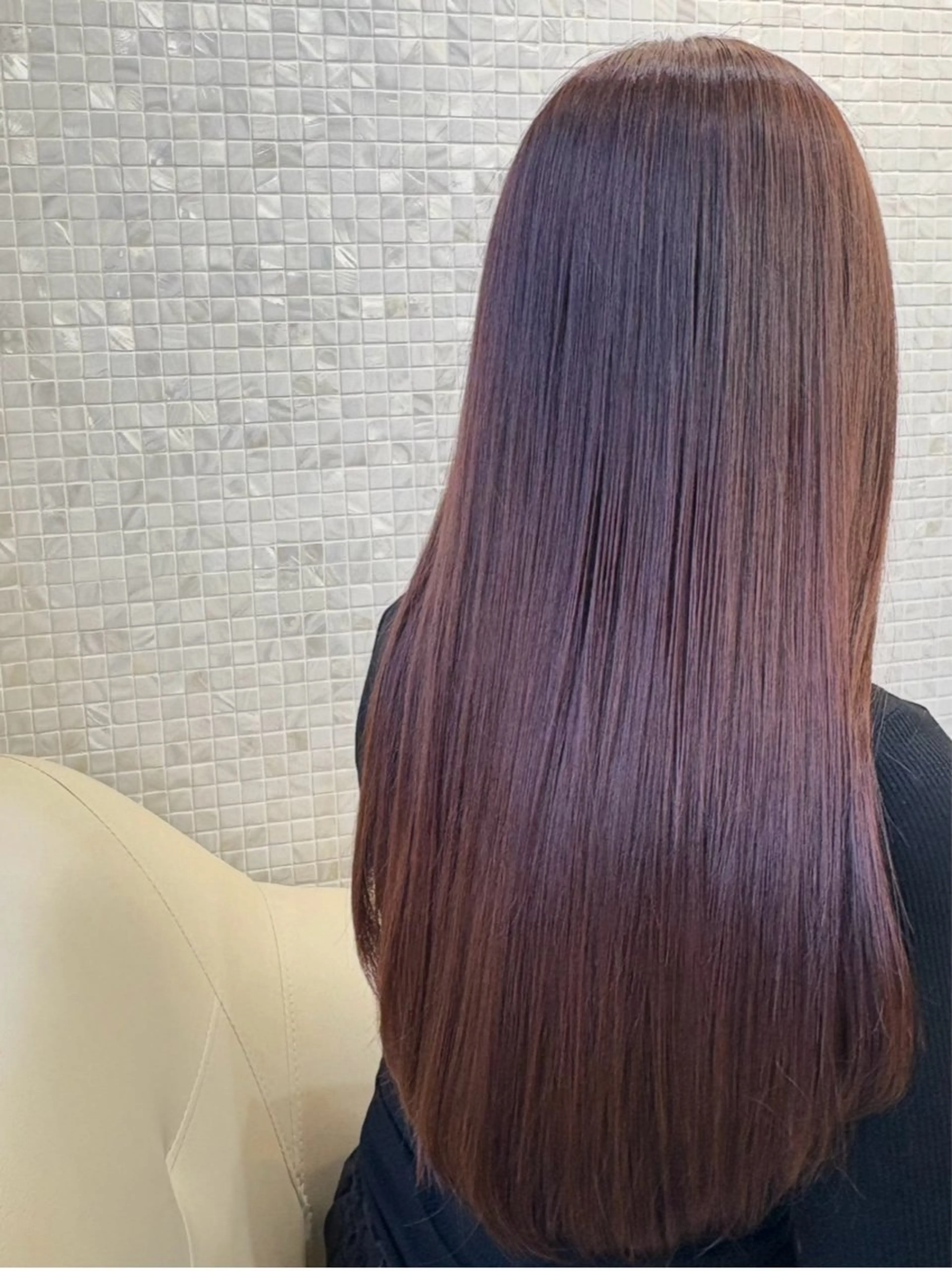 ロング カラー カット ヘアカラー トリートメント 村田 結彩のヘアスタイル