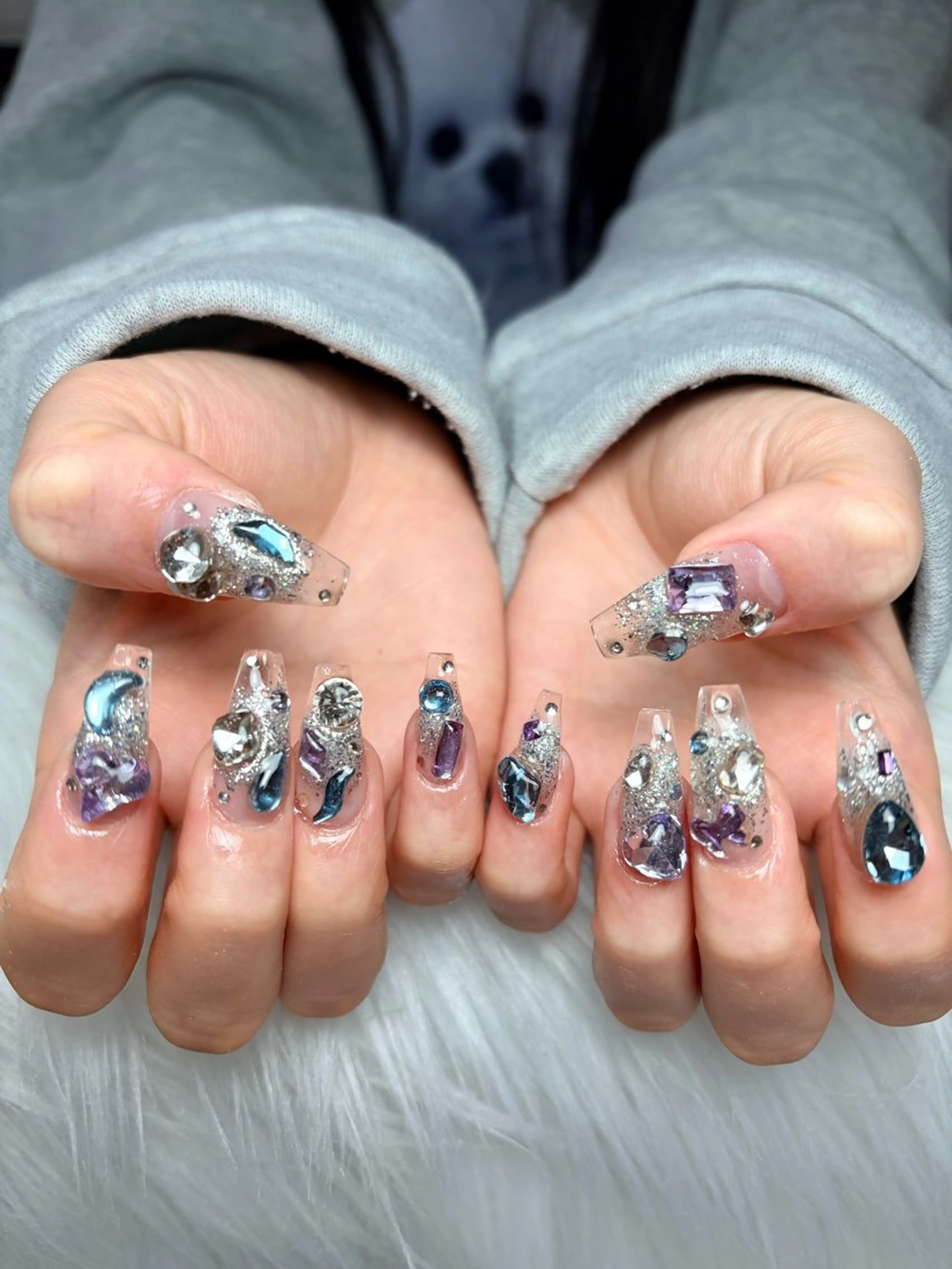 ネイル アートネイル 長さ出し ジェルネイル マグネットネイル ニュアンスネイル ハンドネイル Cloudy Chan Nailのネイルデザイン