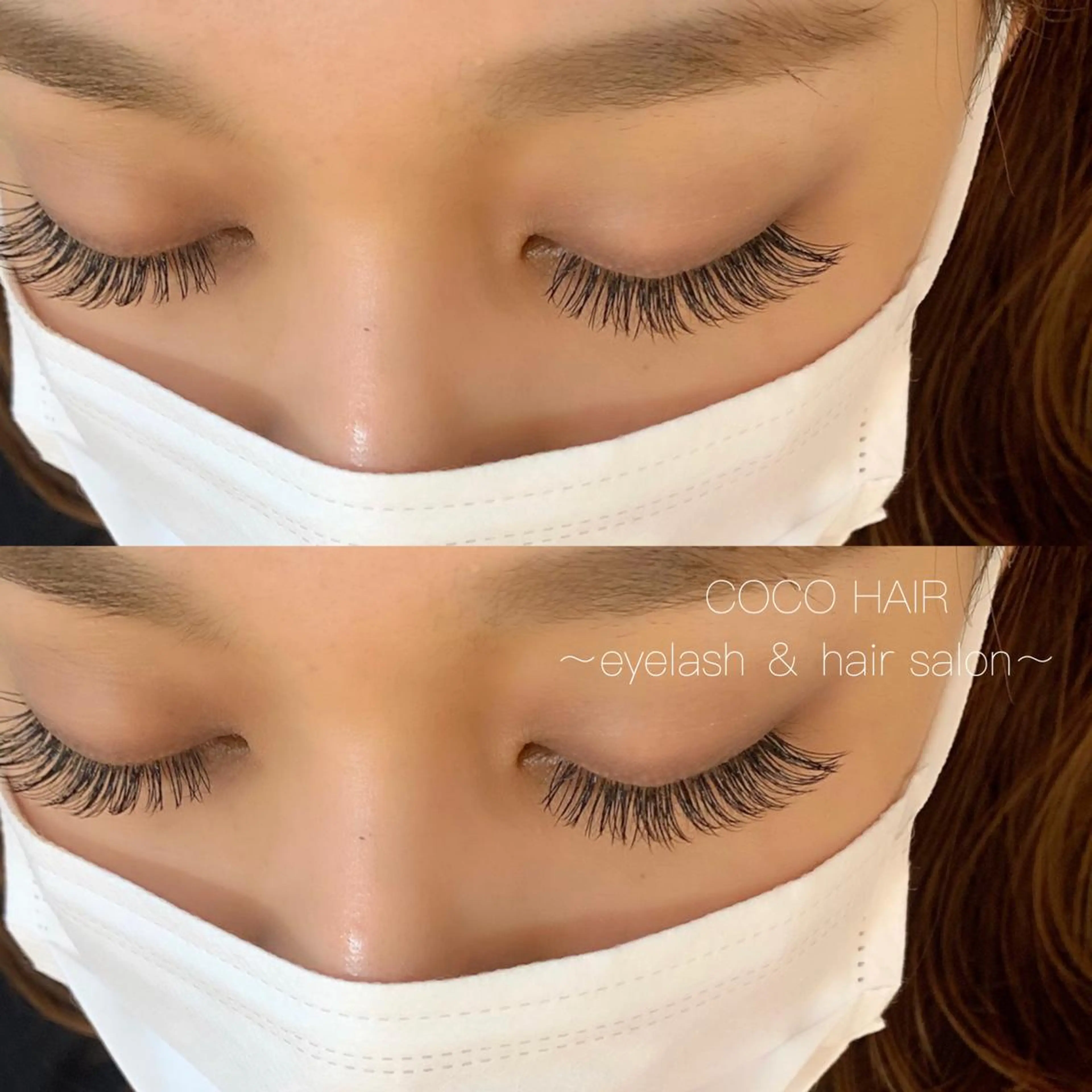 マツエク・マツパ フラットラッシュ マツエク cocohair マツエク，パーマ専門のマツエク・マツパデザイン