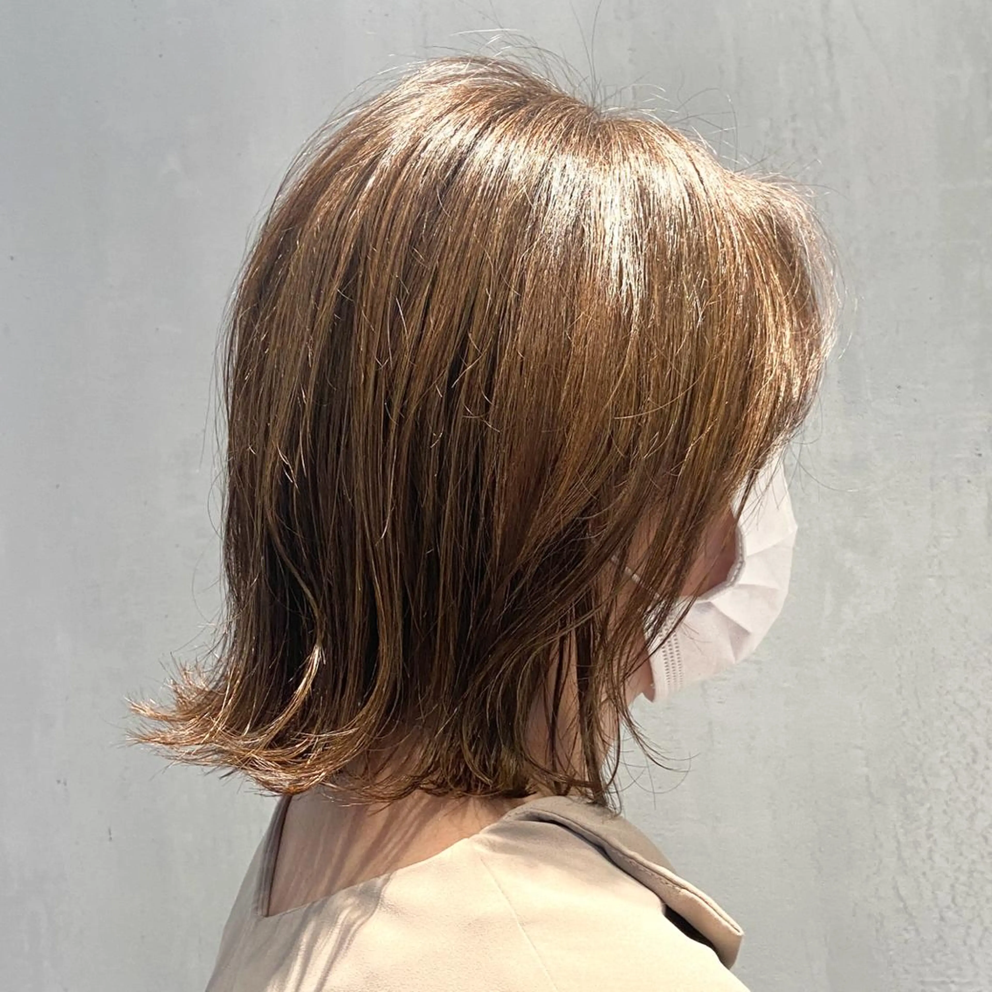 ミディアム カラー ハイライトカラー ハイライト カット ヘアカラー DX SHARE SALON所属・matka白髪ぼかし 大人ヘア/KEIKOのヘアスタイル