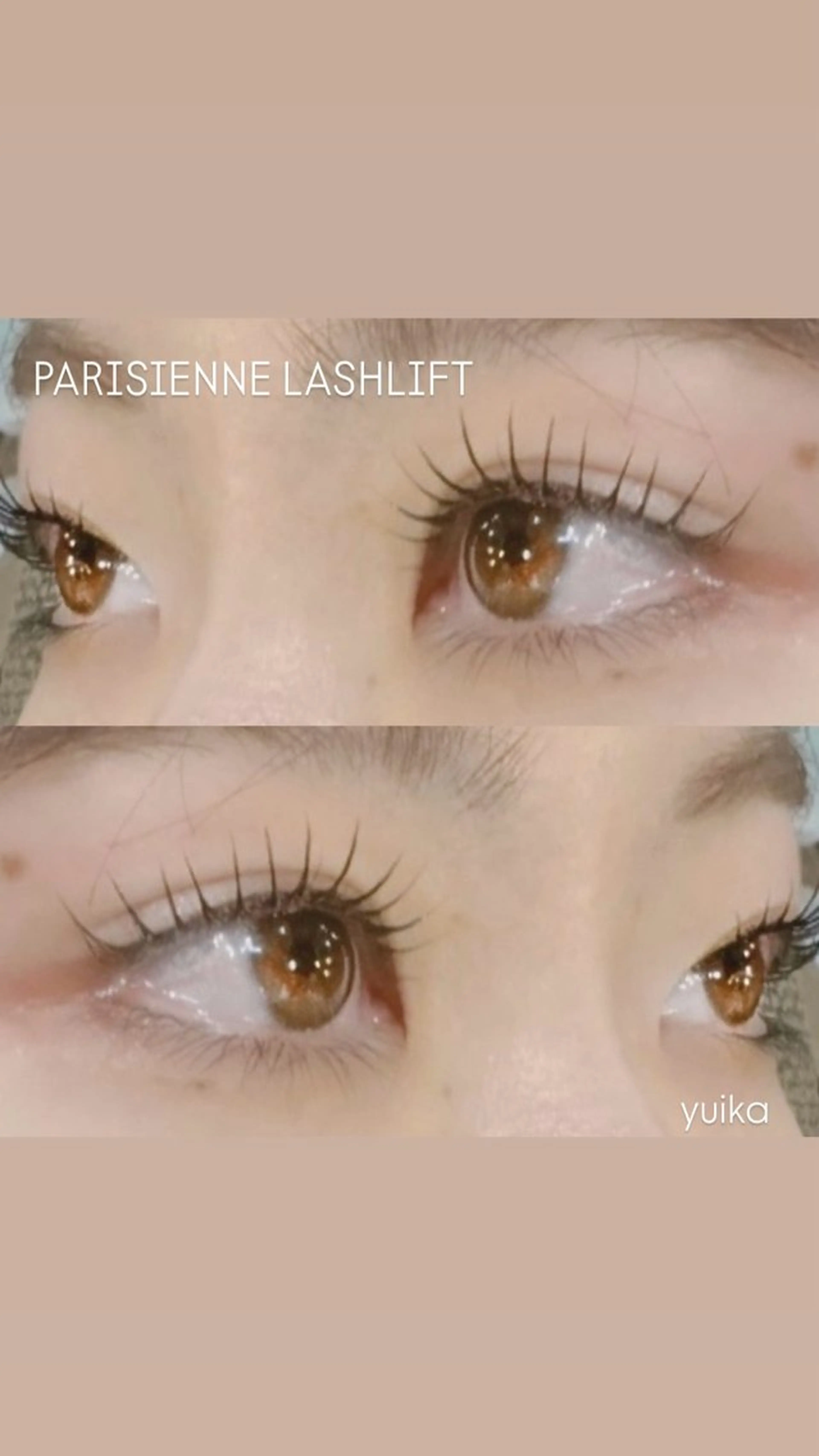 マツエク・マツパ パリジェンヌラッシュリフト airRe yuikaのマツエク・マツパデザイン