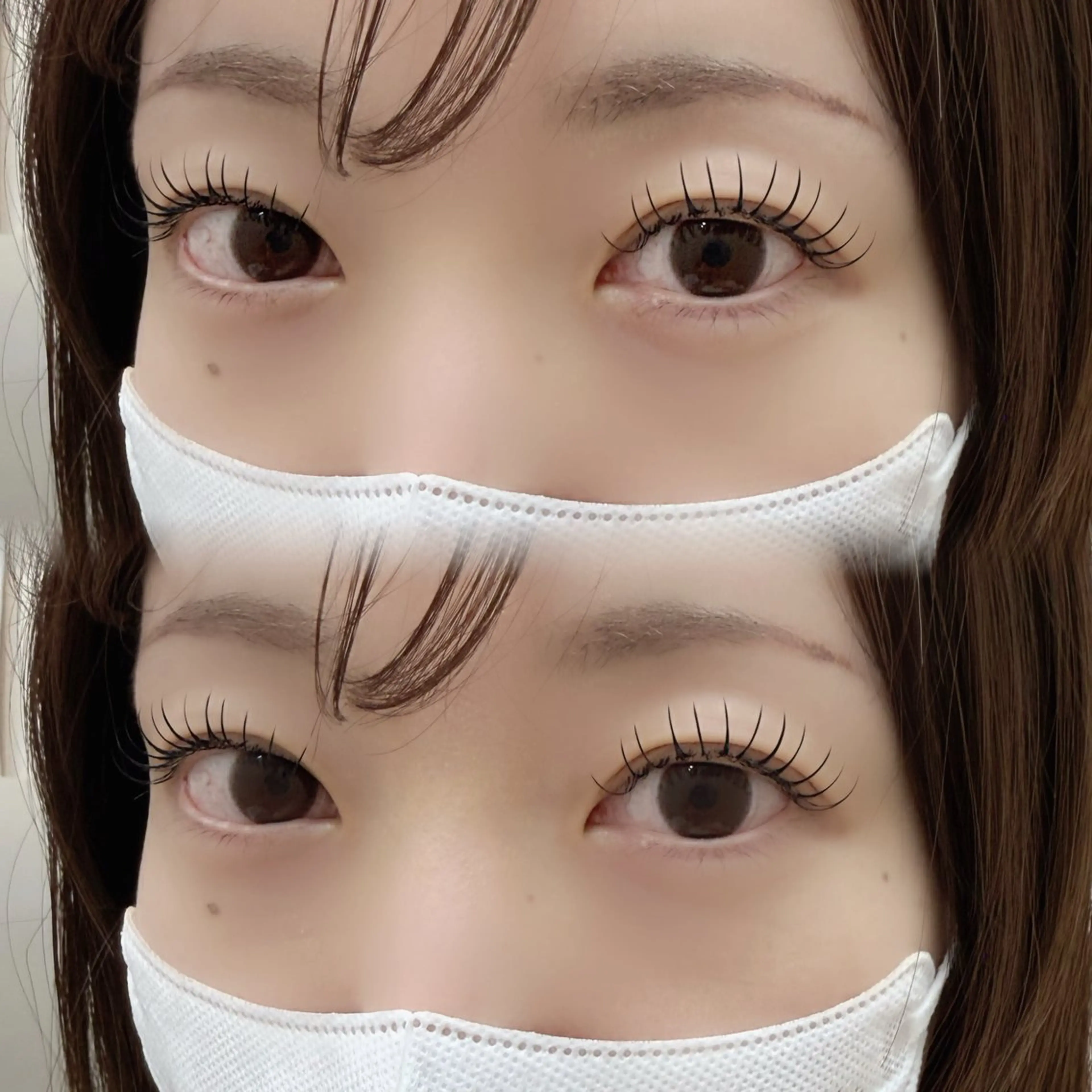 【韓国風束間まつげ🎀】フラットラッシュ120本＋エクステオフ＋コーティング付き🫧】の写真