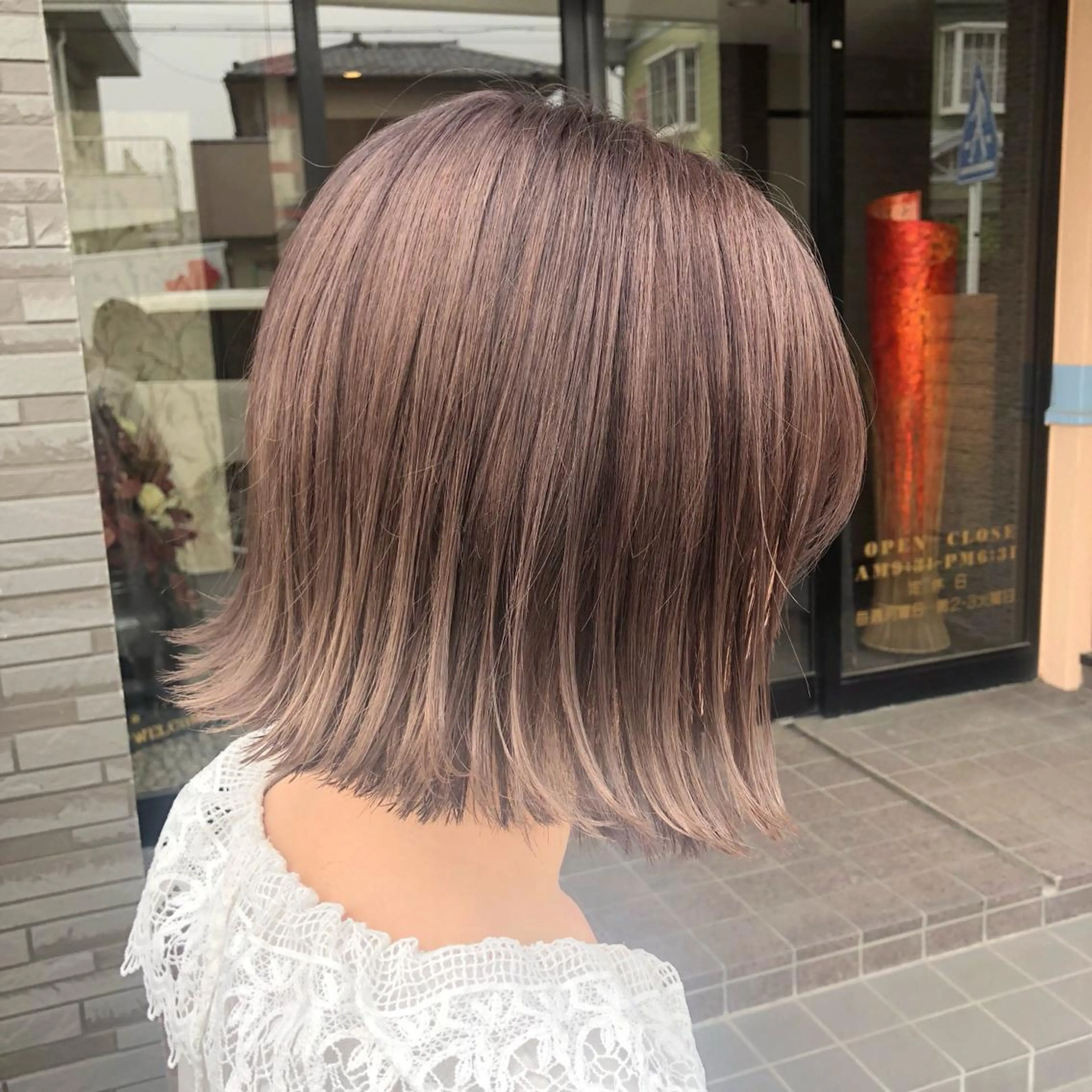 ショート カラー ベージュカラー ブリーチ ピンクカラー ピンクベージュ 4-rest garden （フォーレストガーデン）所属・金井 直樹のヘアスタイル