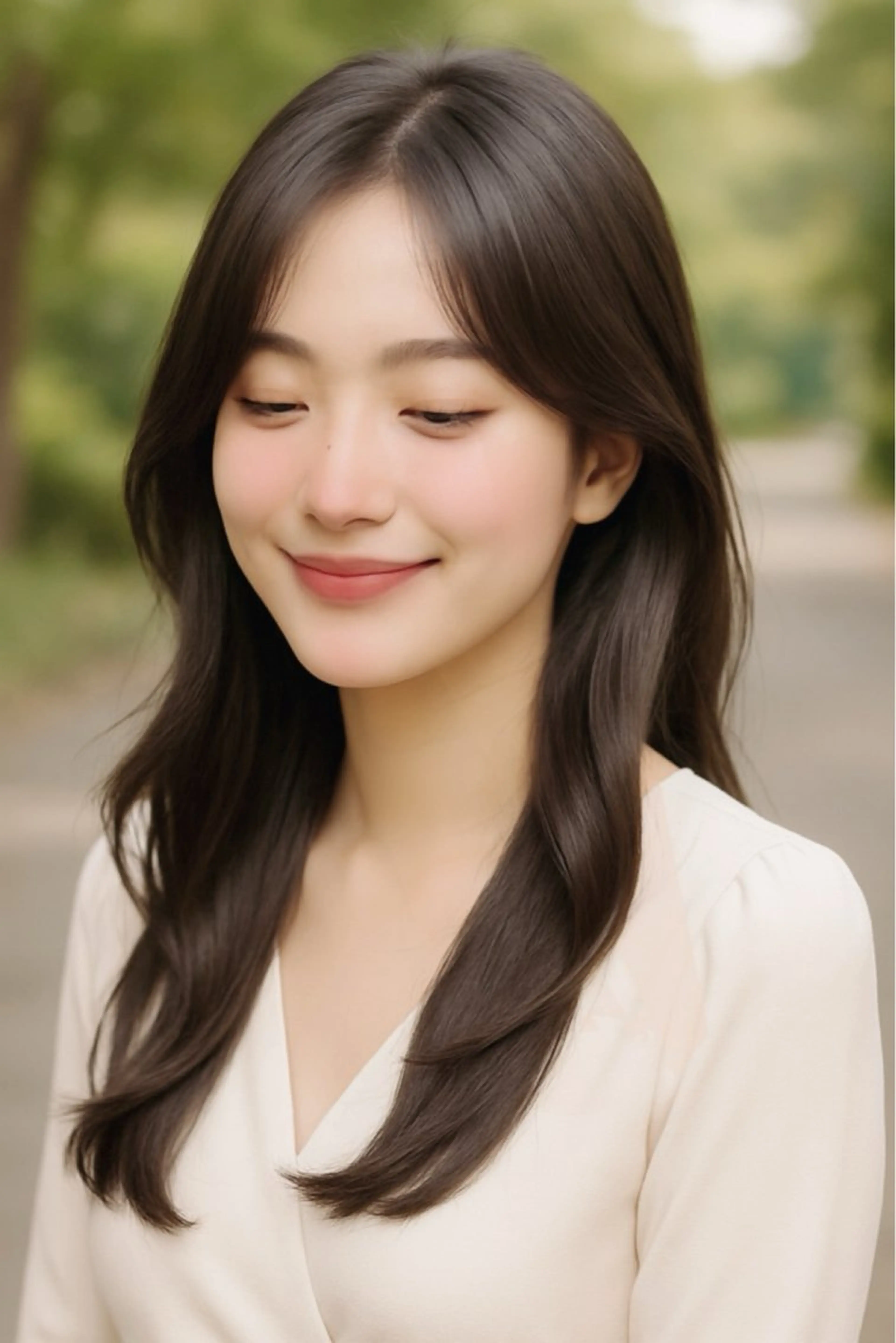 ロング カラー 🇰🇷レイヤー カット💐Seinaのヘアスタイル