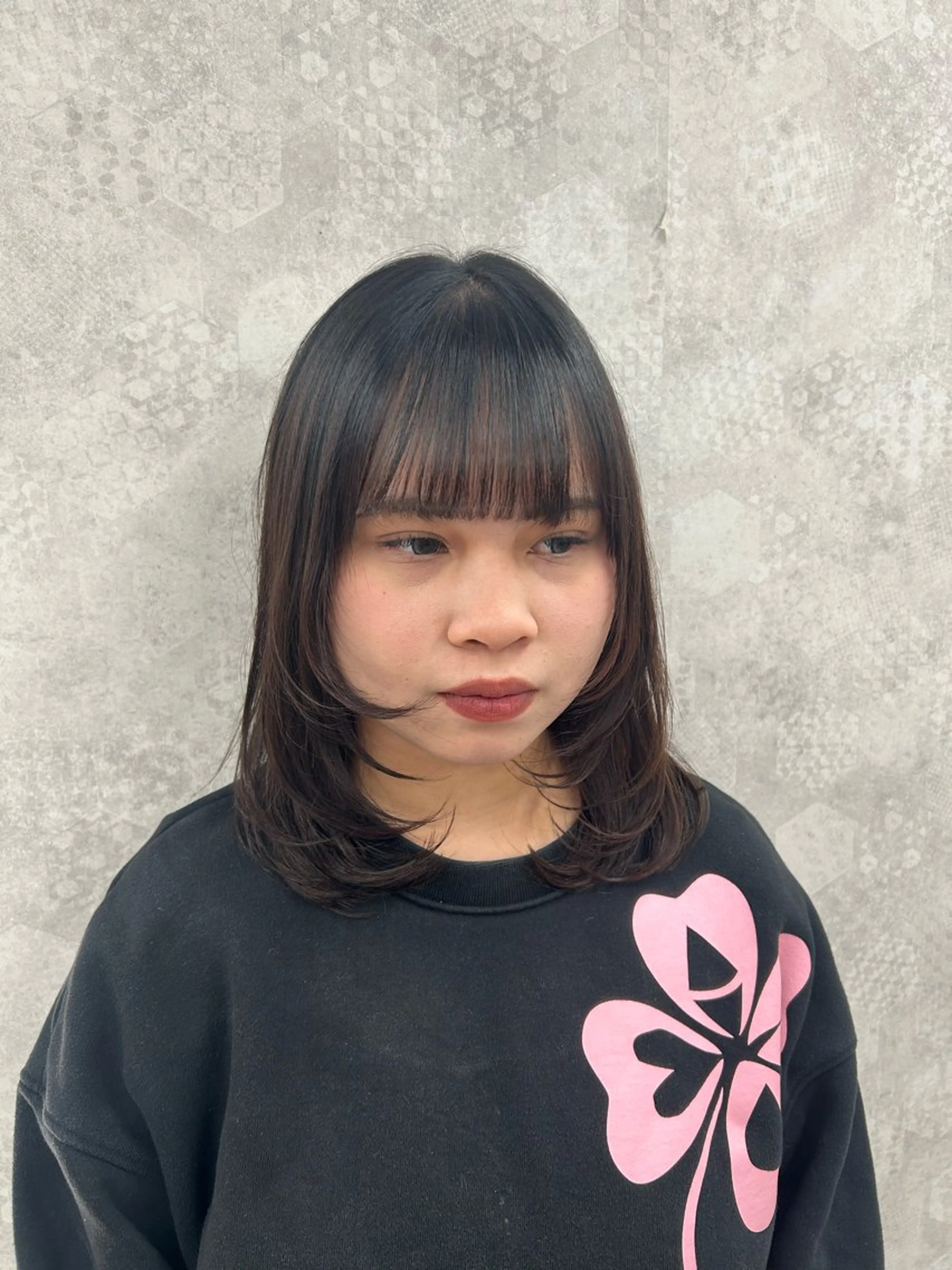 ミディアム カット 💗ツヤ髪ハイトーン 💗RIKOのヘアスタイル