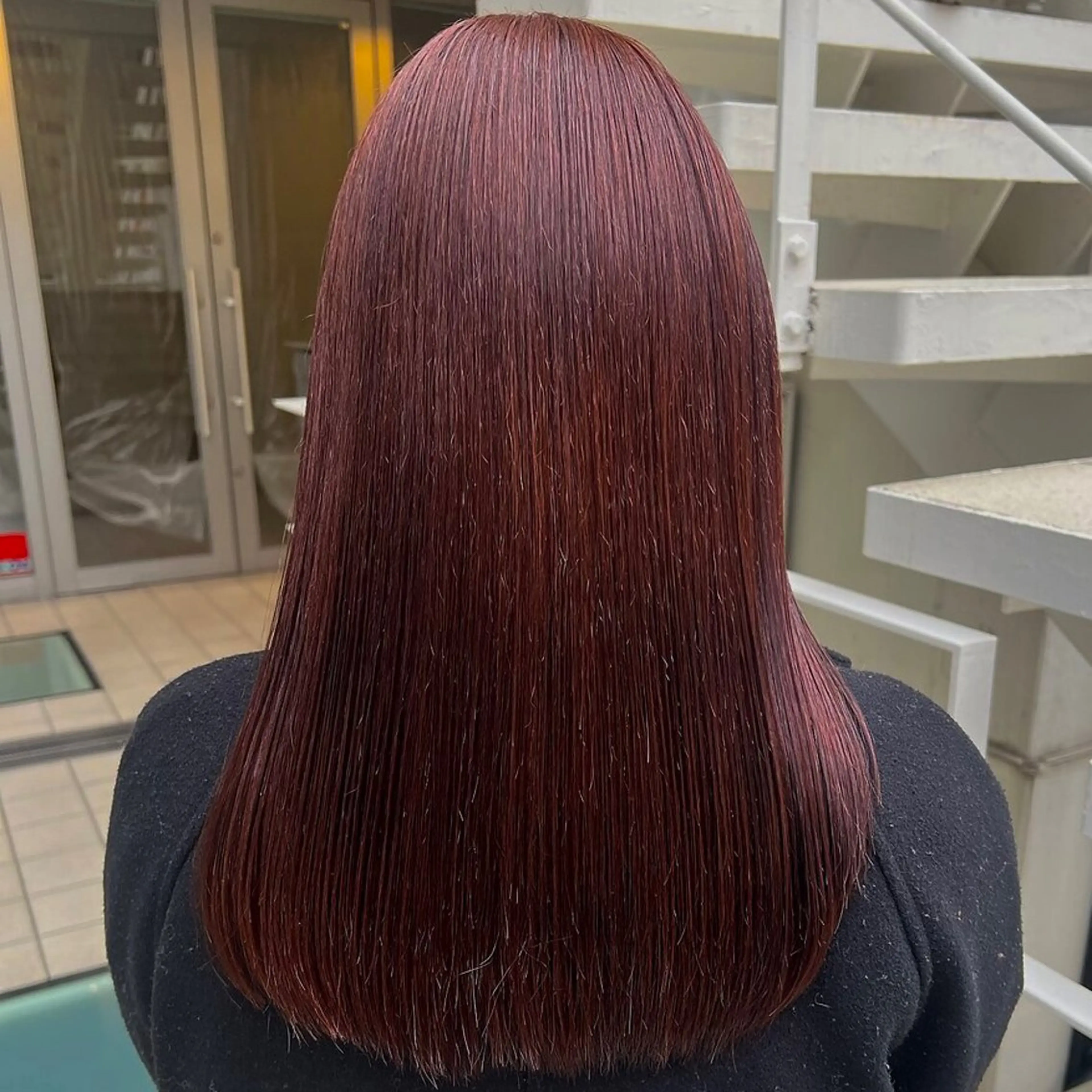 ロング カラー ブラウンカラー レッドカラー レッドブラウン ロング ヘアカラー トリートメント 💖ブリーチ/暖色 𝐘𝐮𝐢💖のヘアスタイル