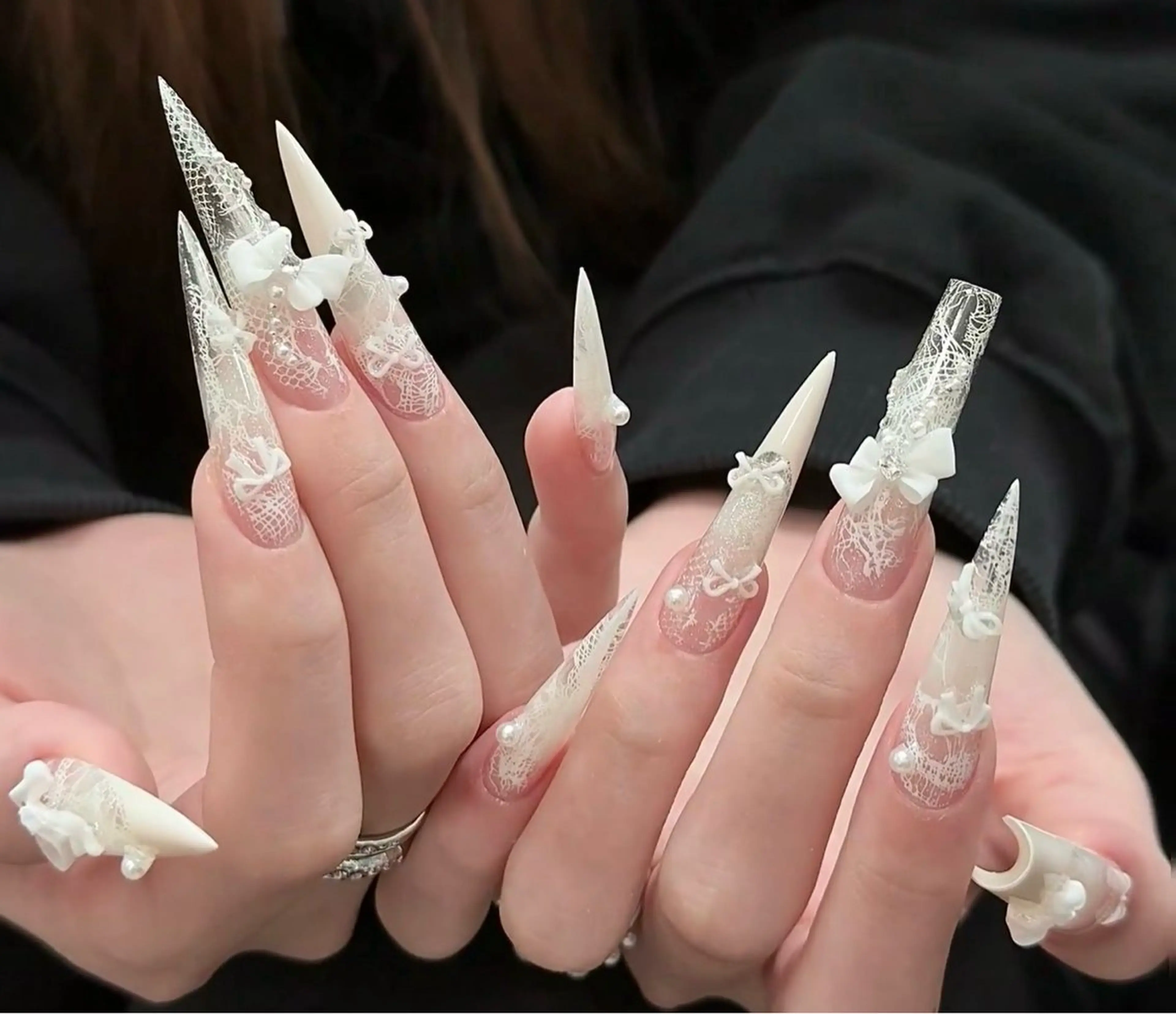 ネイル オーロラネイル 成人式 フットネイル フレンチネイル ジェルネイル ハンドネイル 長さだし専門 ありさのネイルデザイン