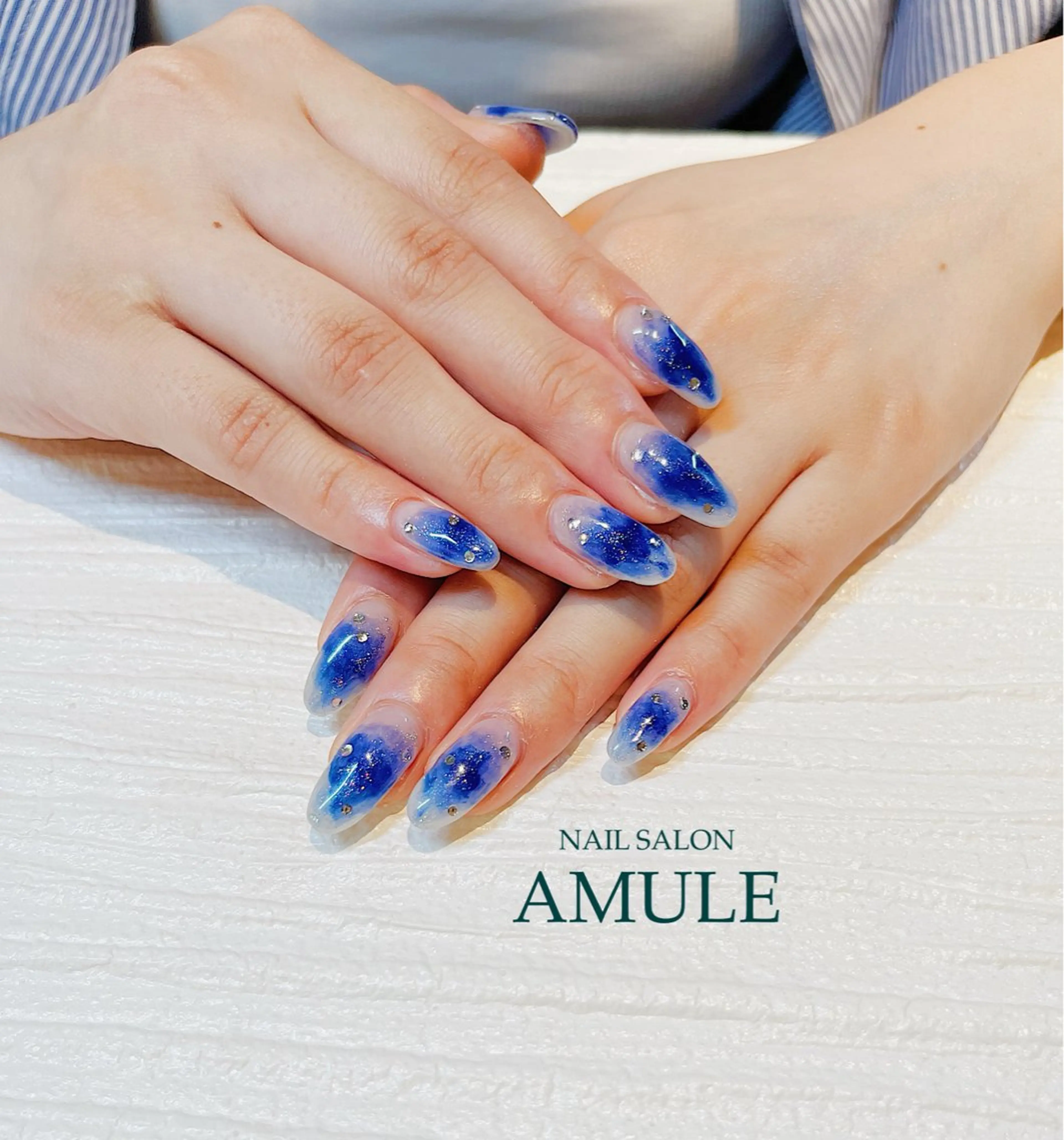 ネイル アートネイル チークネイル ジェルネイル ワンカラーネイル ストーンネイル ハンドネイル NAILSALON AMULEのネイルデザイン