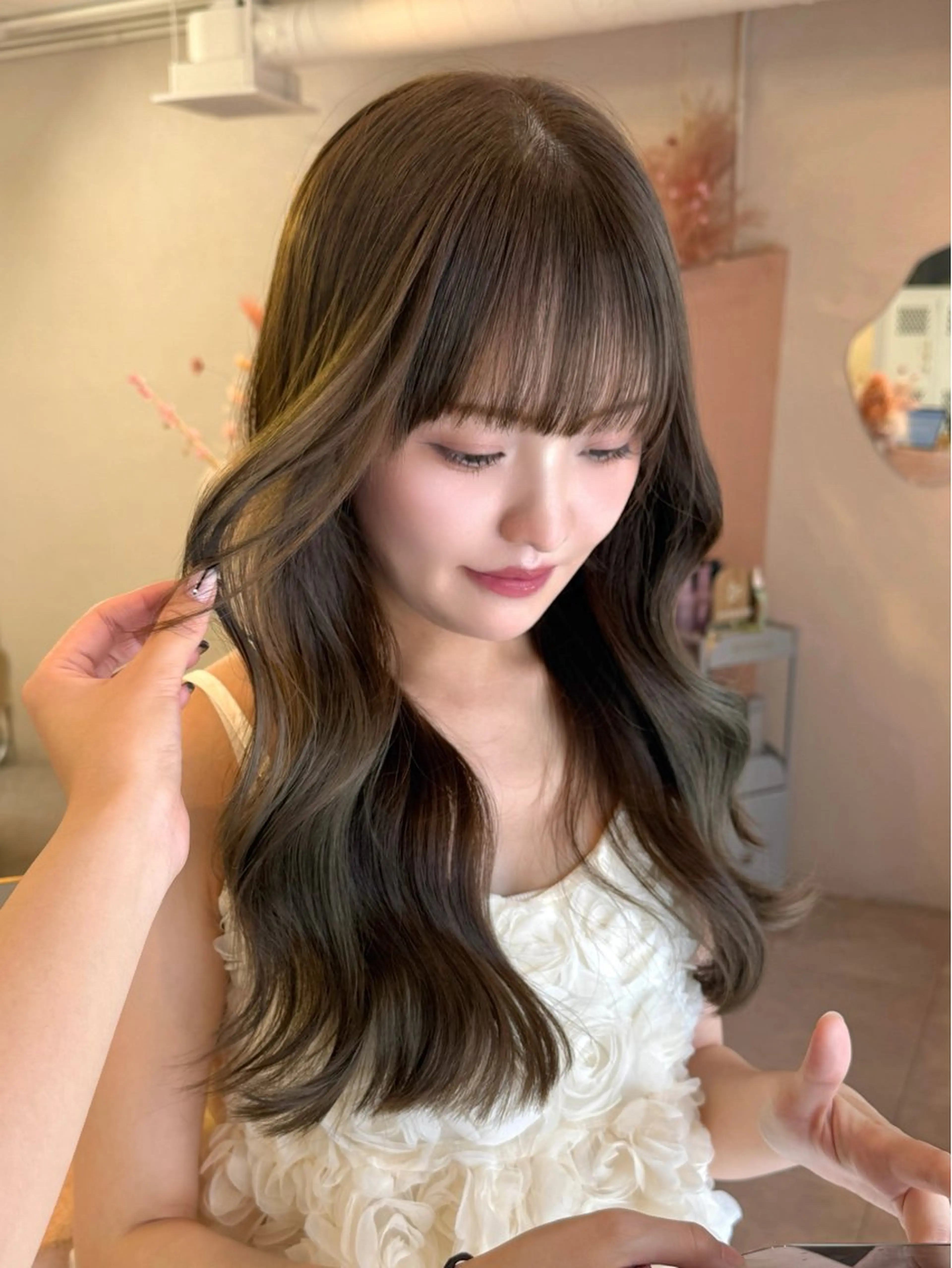 ロング カラー カット ヘアカラー トリートメント ♡韓国/レイヤー カット/Ayana♡のヘアスタイル