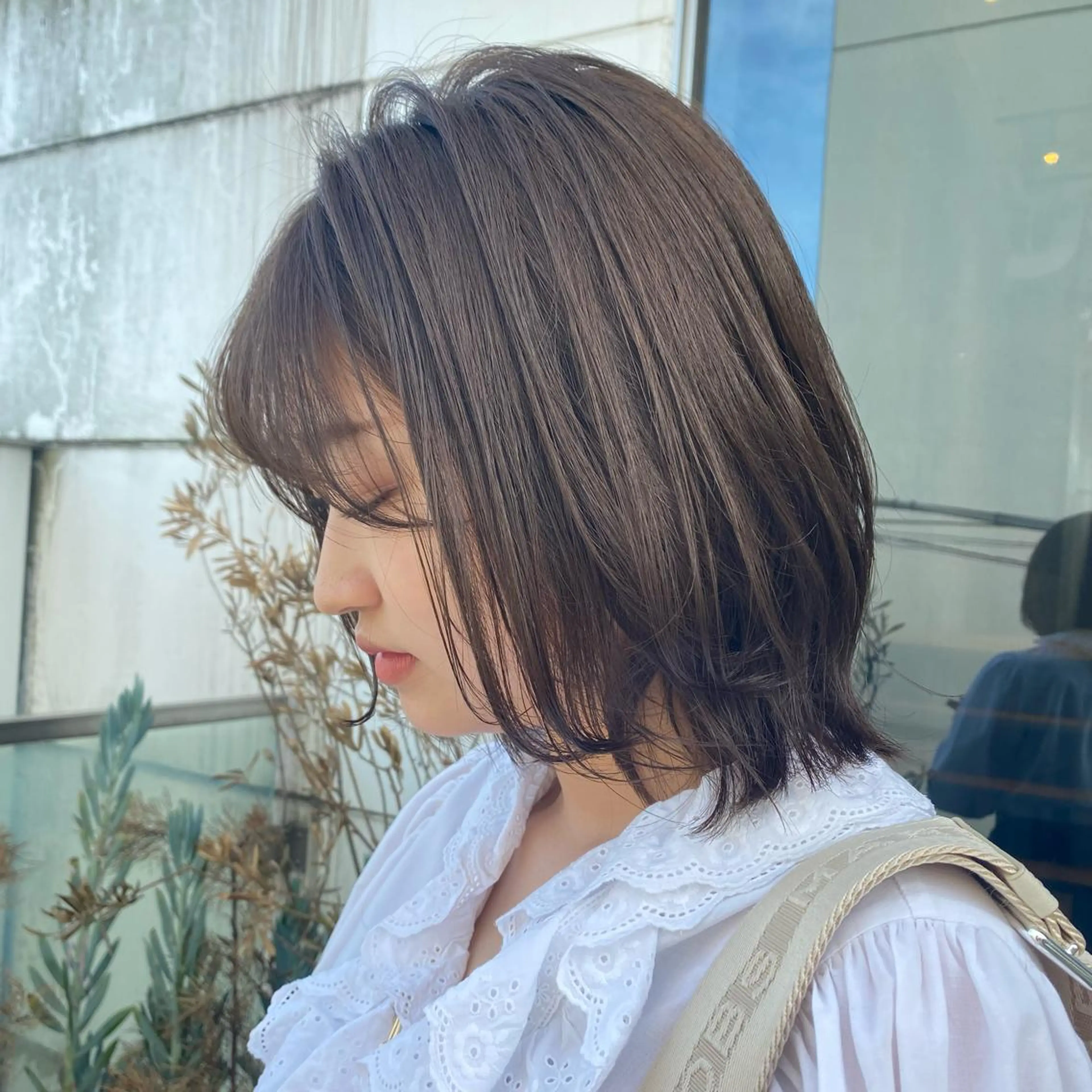 ミディアム カラー ベージュカラー カット ヘアカラー トリートメント ヘッドスパ 押切 響　のヘアスタイル