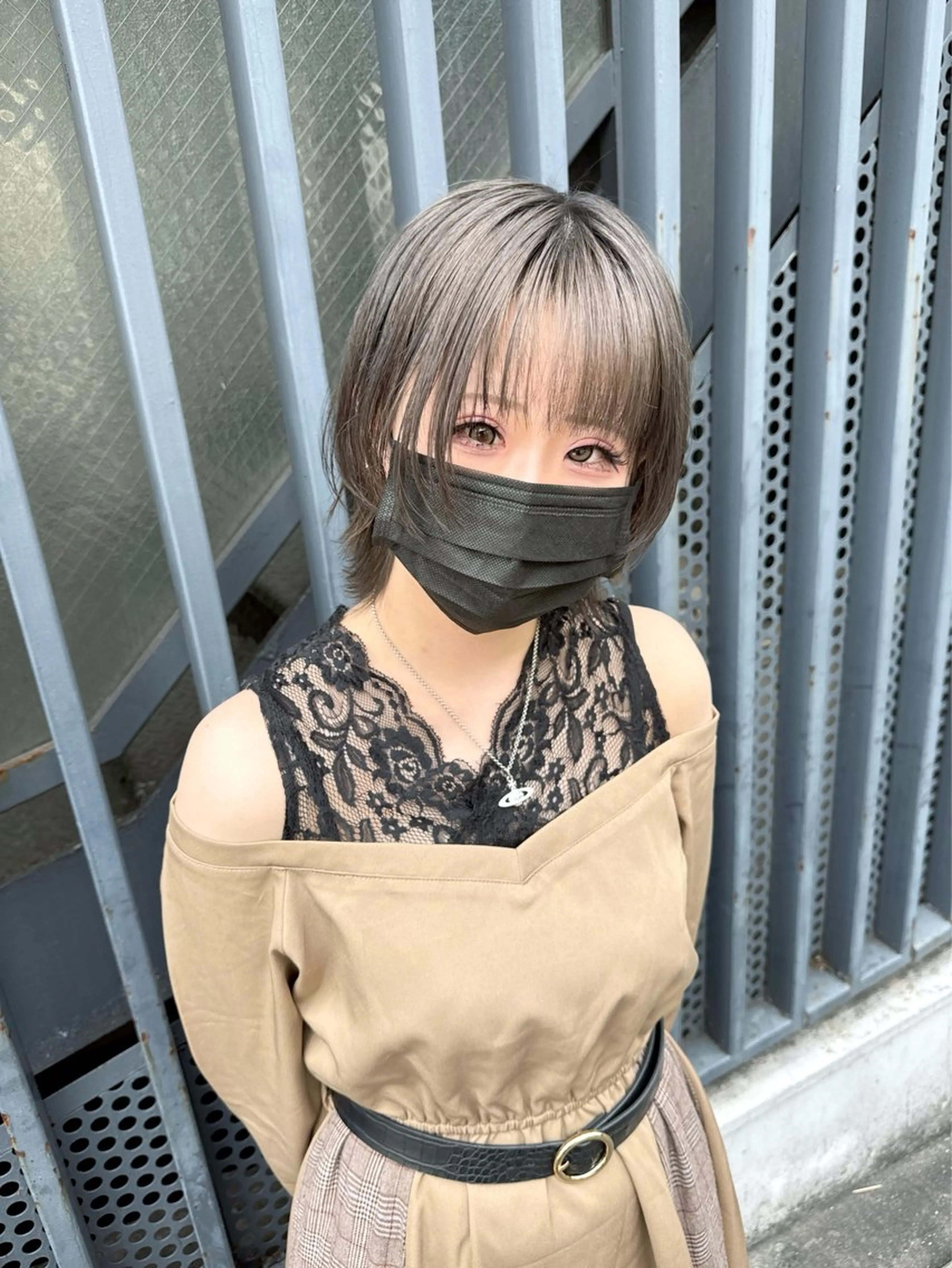 ショート カラー ブリーチ ケアブリーチ ダブルカラー イヤリングカラー ハイトーンカラー 【.ico】心斎橋 飛田ゆうきのヘアスタイル