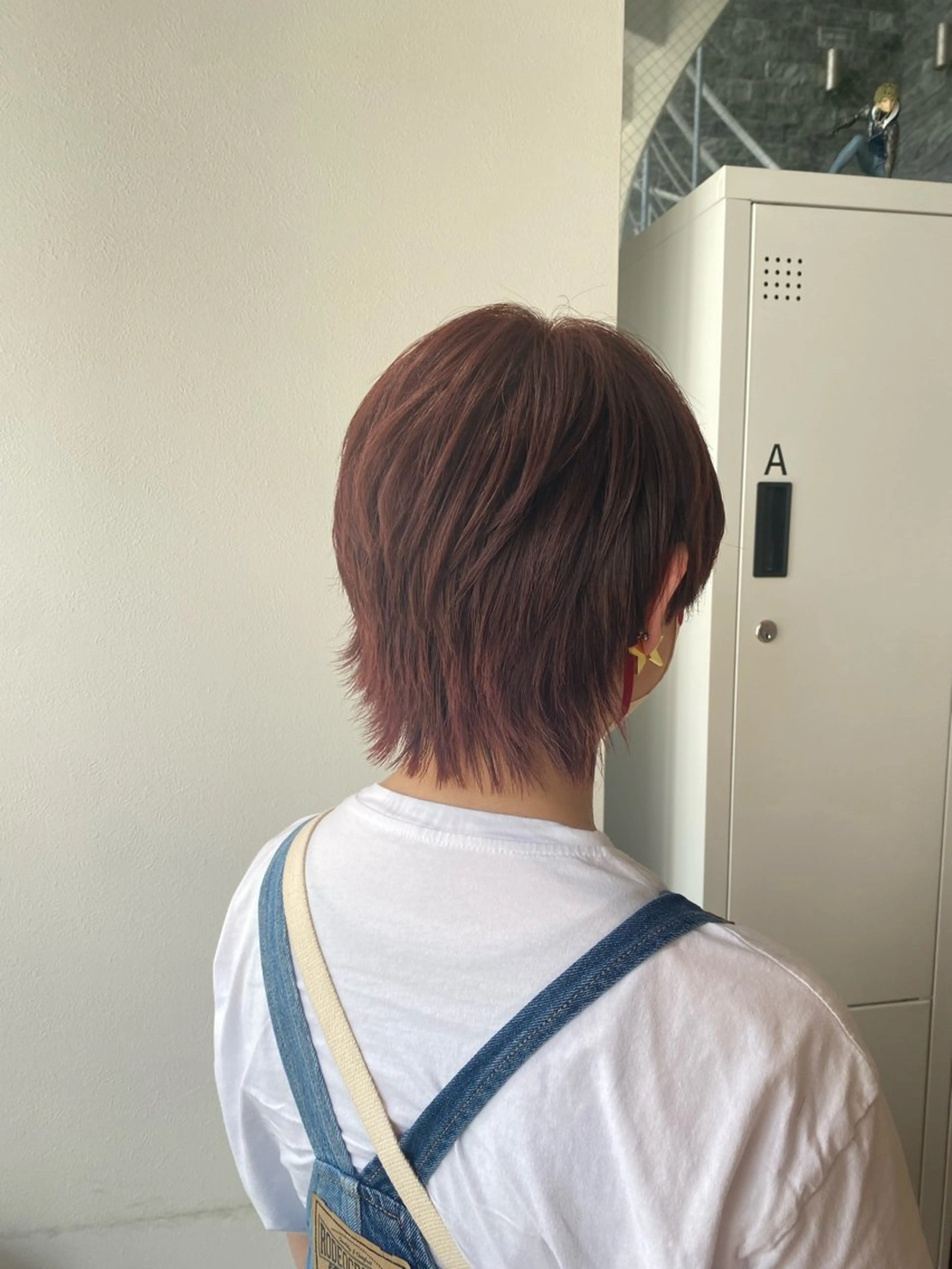 ショート カラー ブリーチ ブラウンカラー ダブルカラー ブリーチなしカラー ピンクカラー カット ヘアカラー オスズ 🎀´-のヘアスタイル