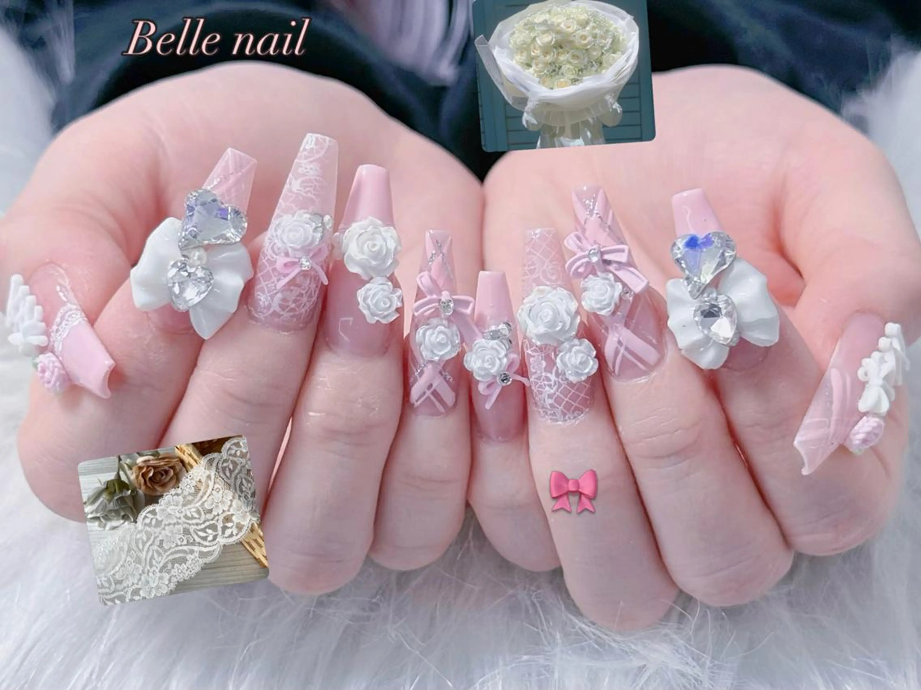 ネイル 長さ出し グラデーション 卒業式 キラキラネイル マグネットネイル Mio💖Belle Nail Salonのネイルデザイン