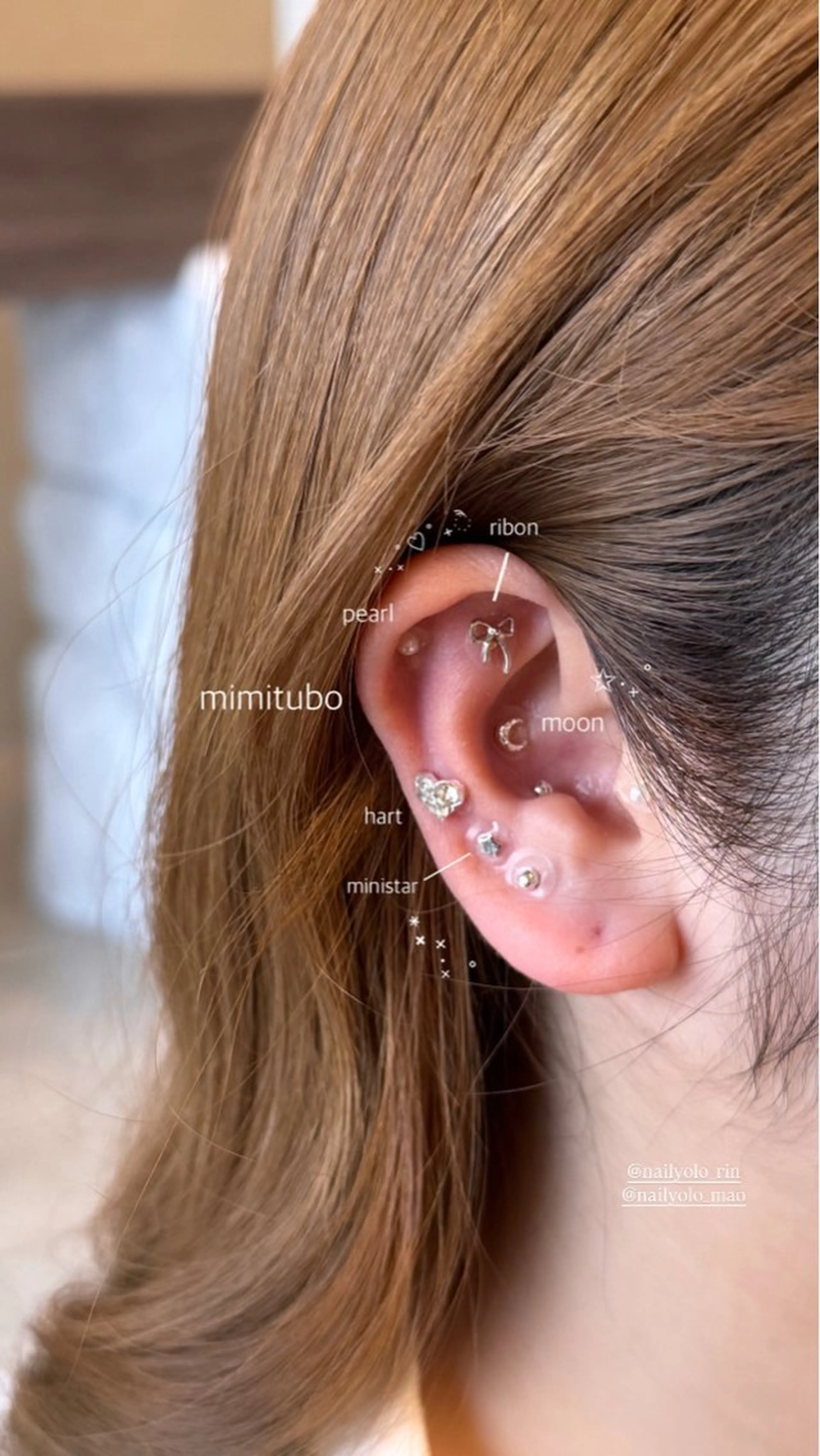 【ミニモ限定】耳ツボジュエリー💎✨の写真