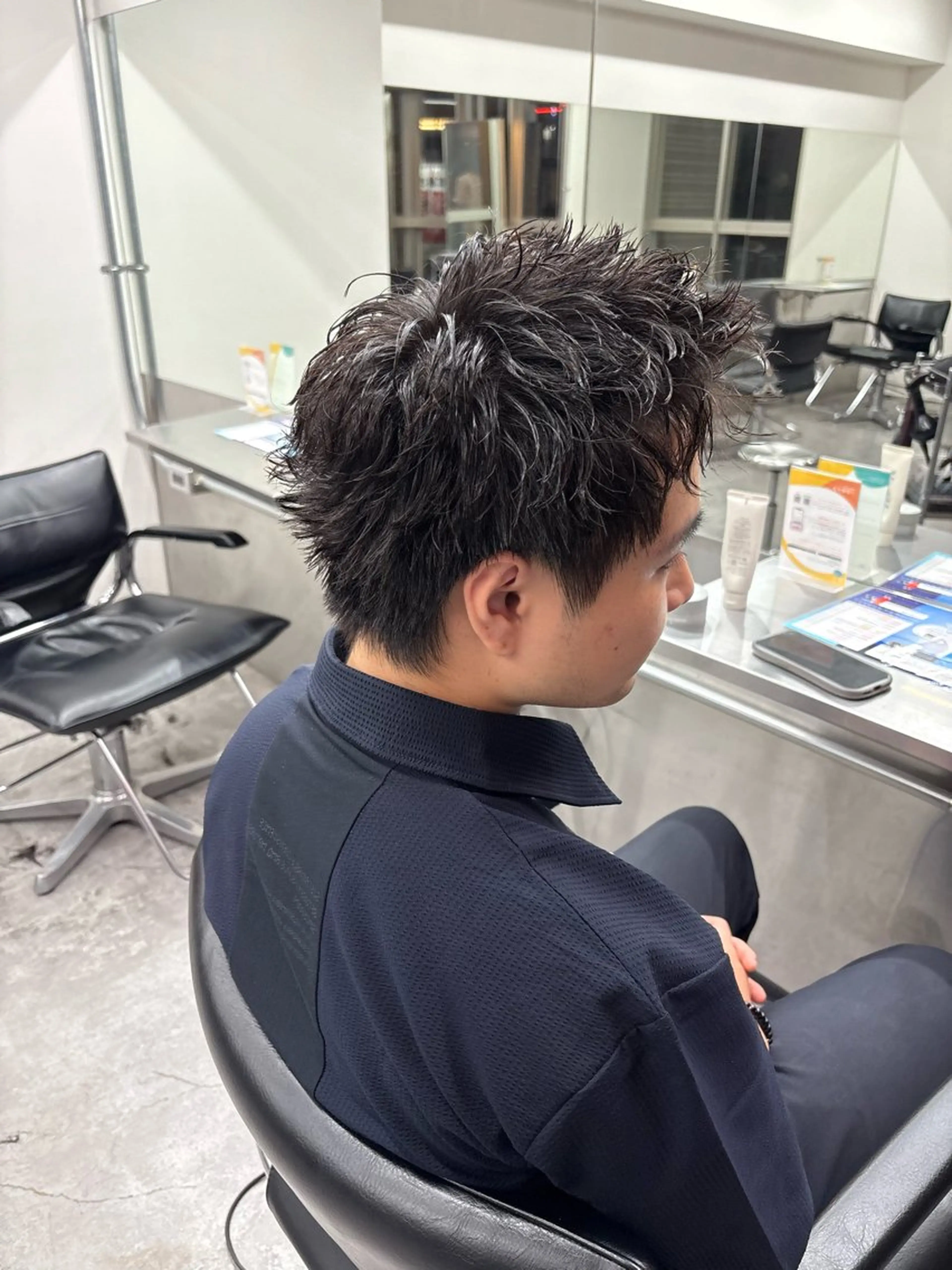 ショート カラー パーマ メンズ カット パーマ トリートメント ヘアセット メンズパーマ特化 🔥韓国ヘア職人🔥のヘアスタイル