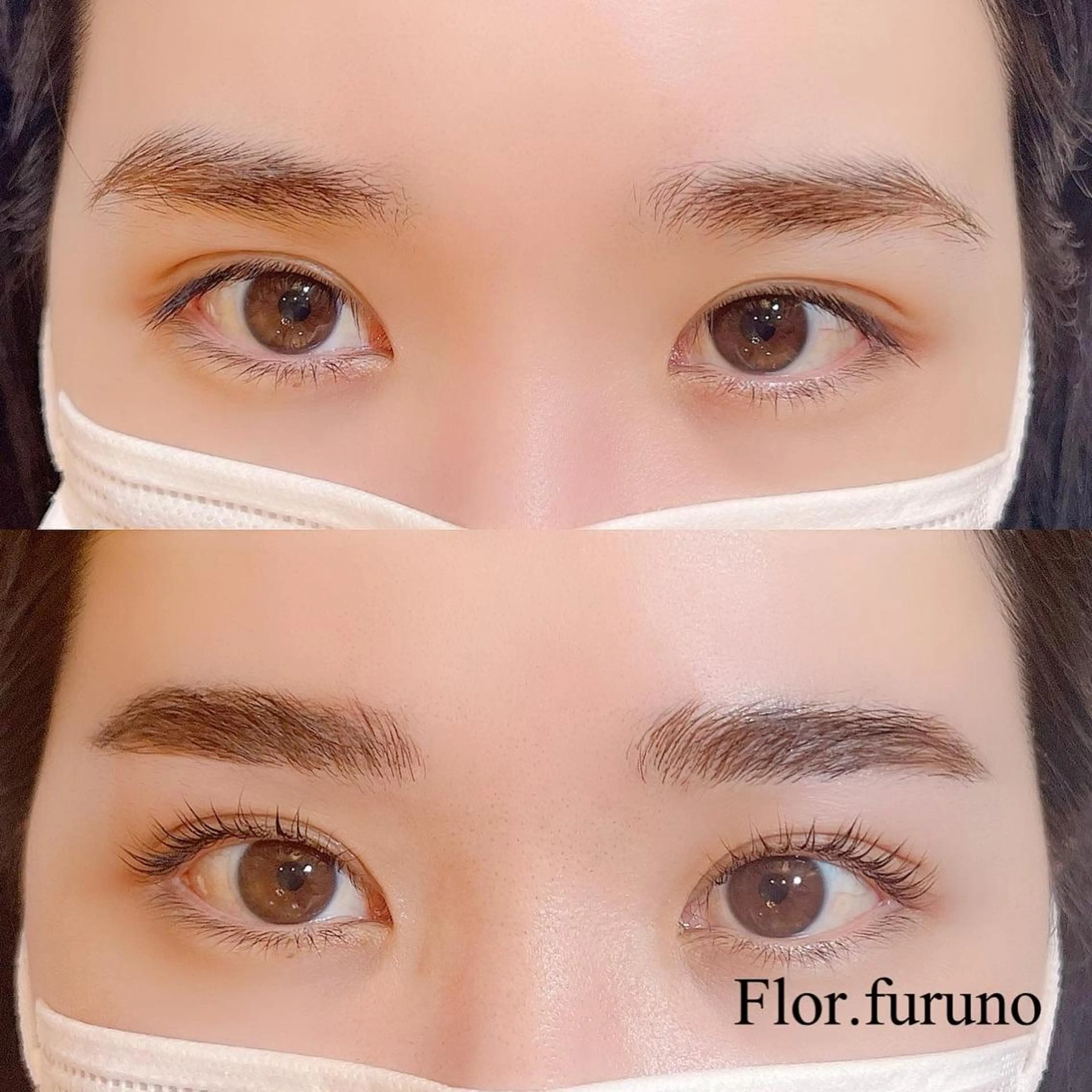 マツエク・マツパ アイブロウ ハリウッドブロウリフト パリジェンヌラッシュリフト Flor上大岡 ＊フルノ リナ＊のマツエク・マツパデザイン