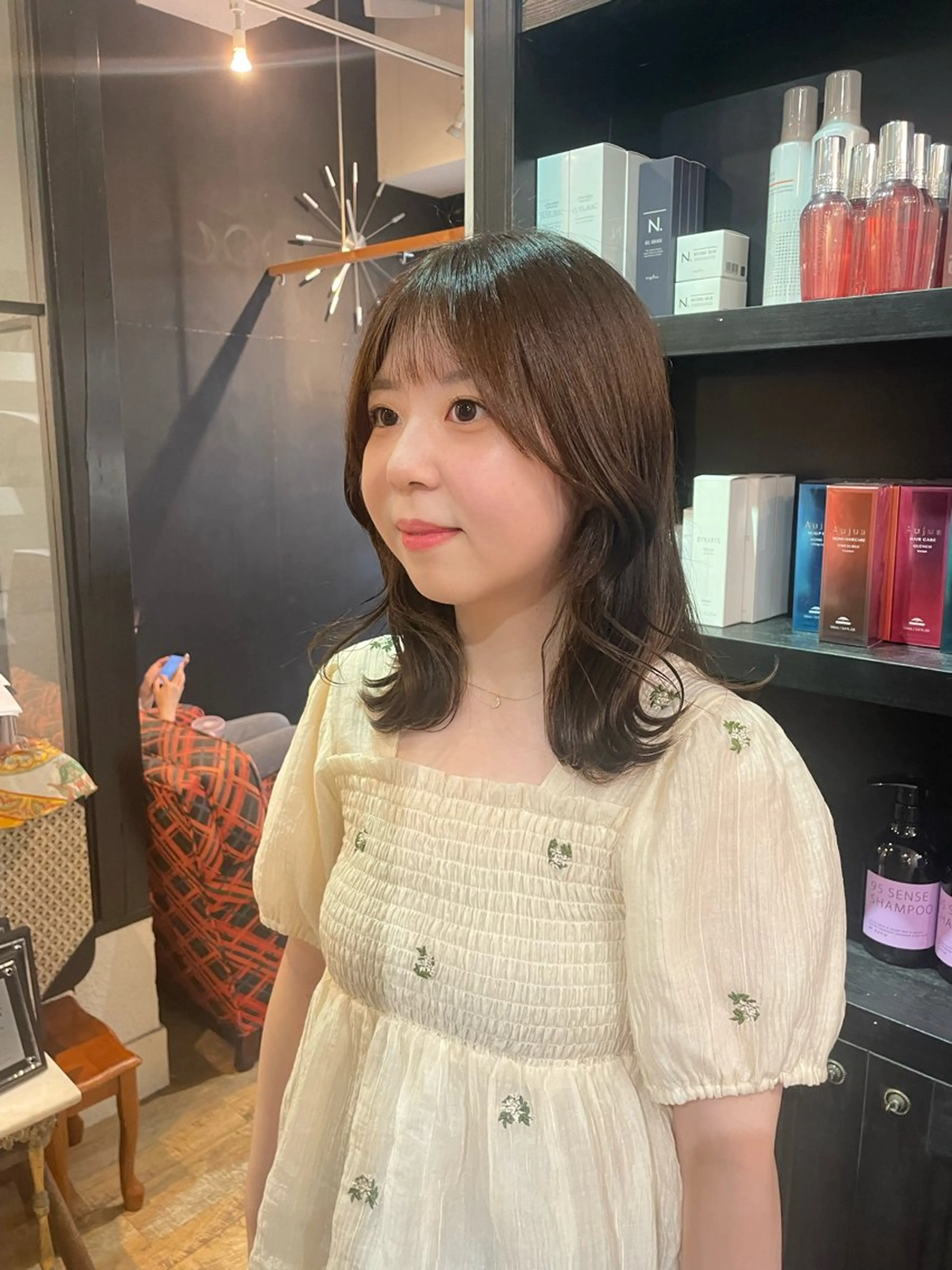 ミディアム カラー ベージュカラー ブリーチ 透明感カラー ブリーチなしカラー 橘　愛佳/暖色系 カラー/ピンク/のヘアスタイル