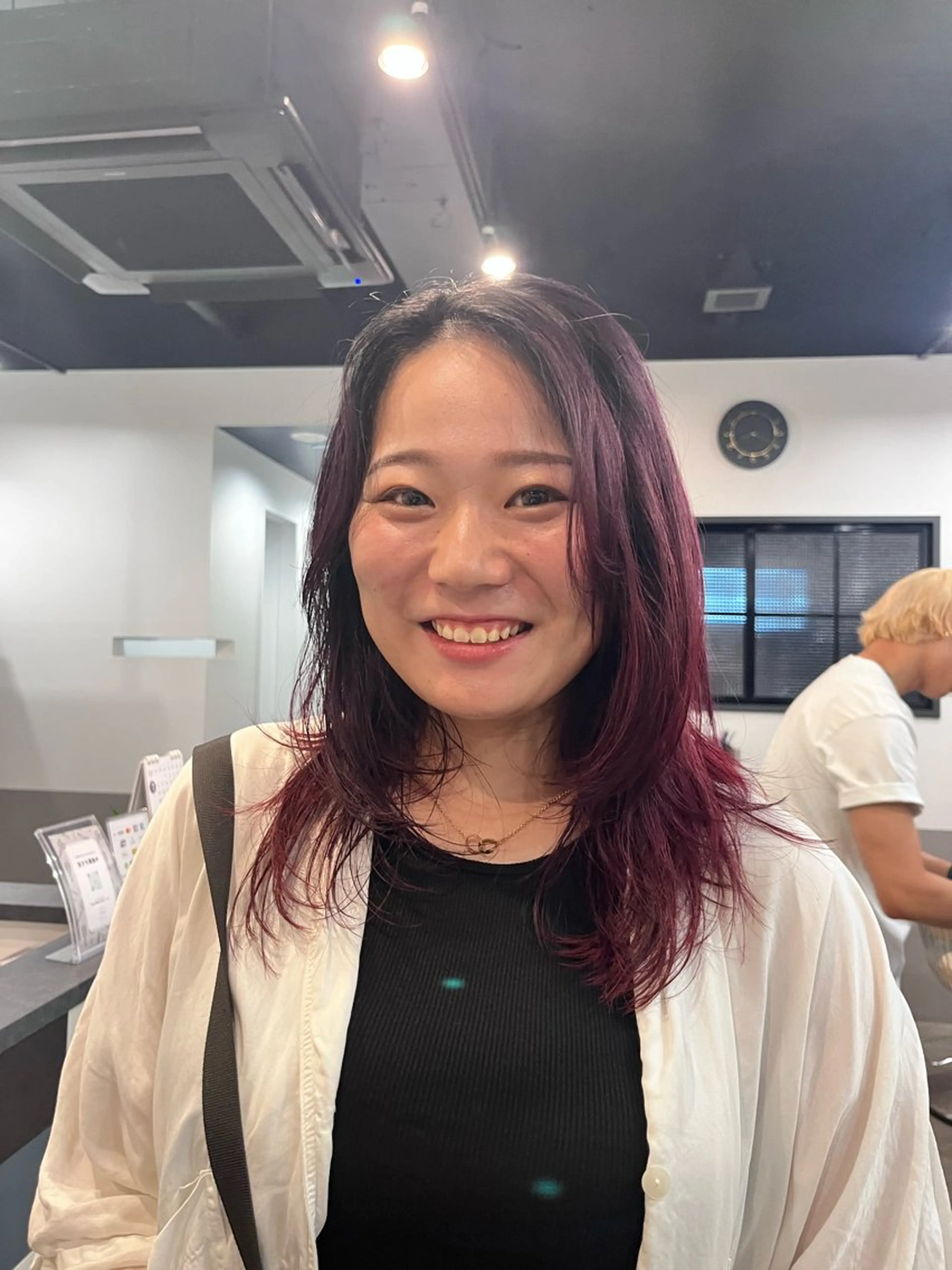 セミロング カラー デザインカラー レイヤーカット カット ヘアカラー dogstar小林諒 レイヤー/パーマのヘアスタイル