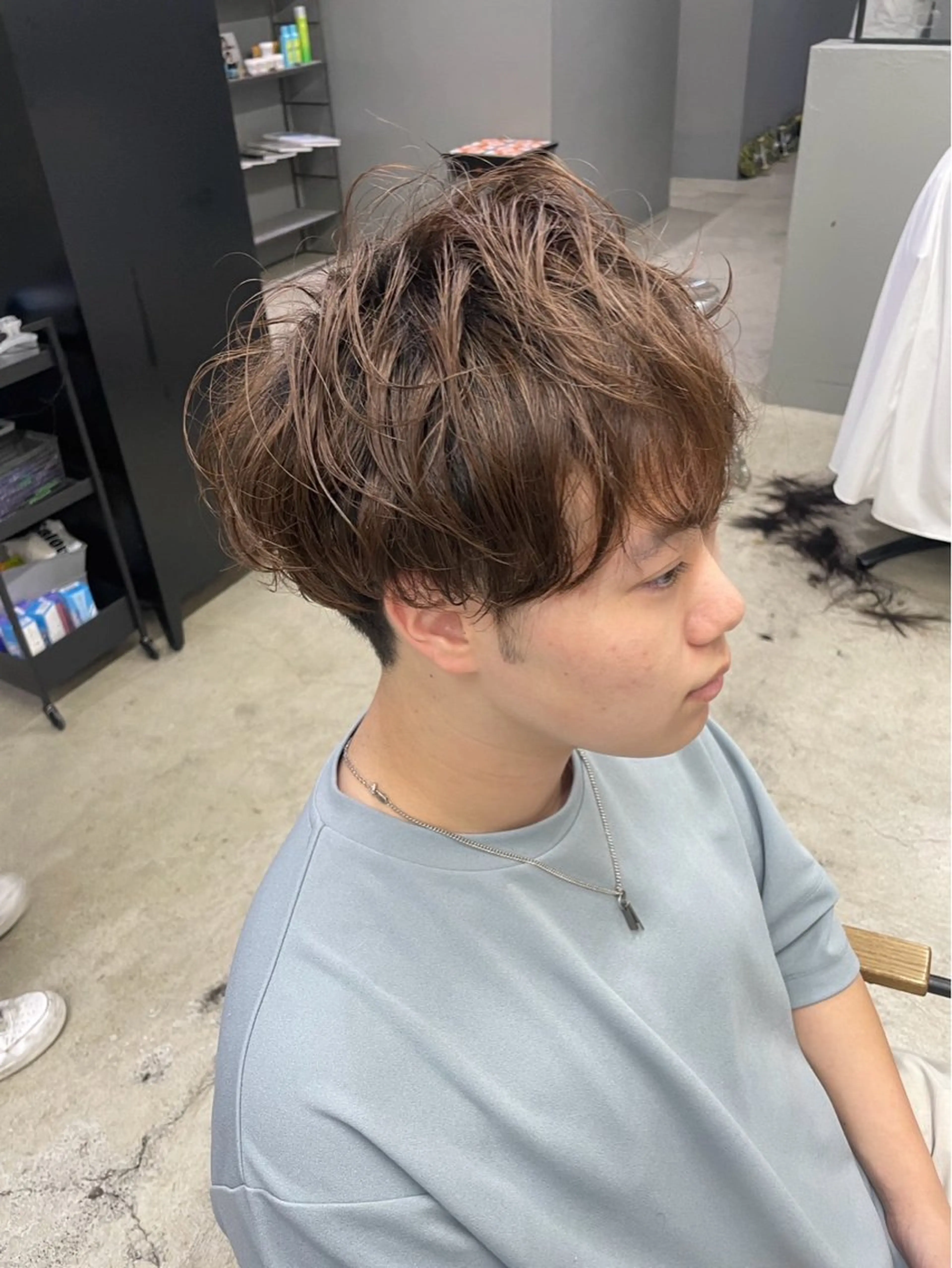 ショート パーマ メンズ カット パーマ メンズ専門サロン wokeのヘアスタイル