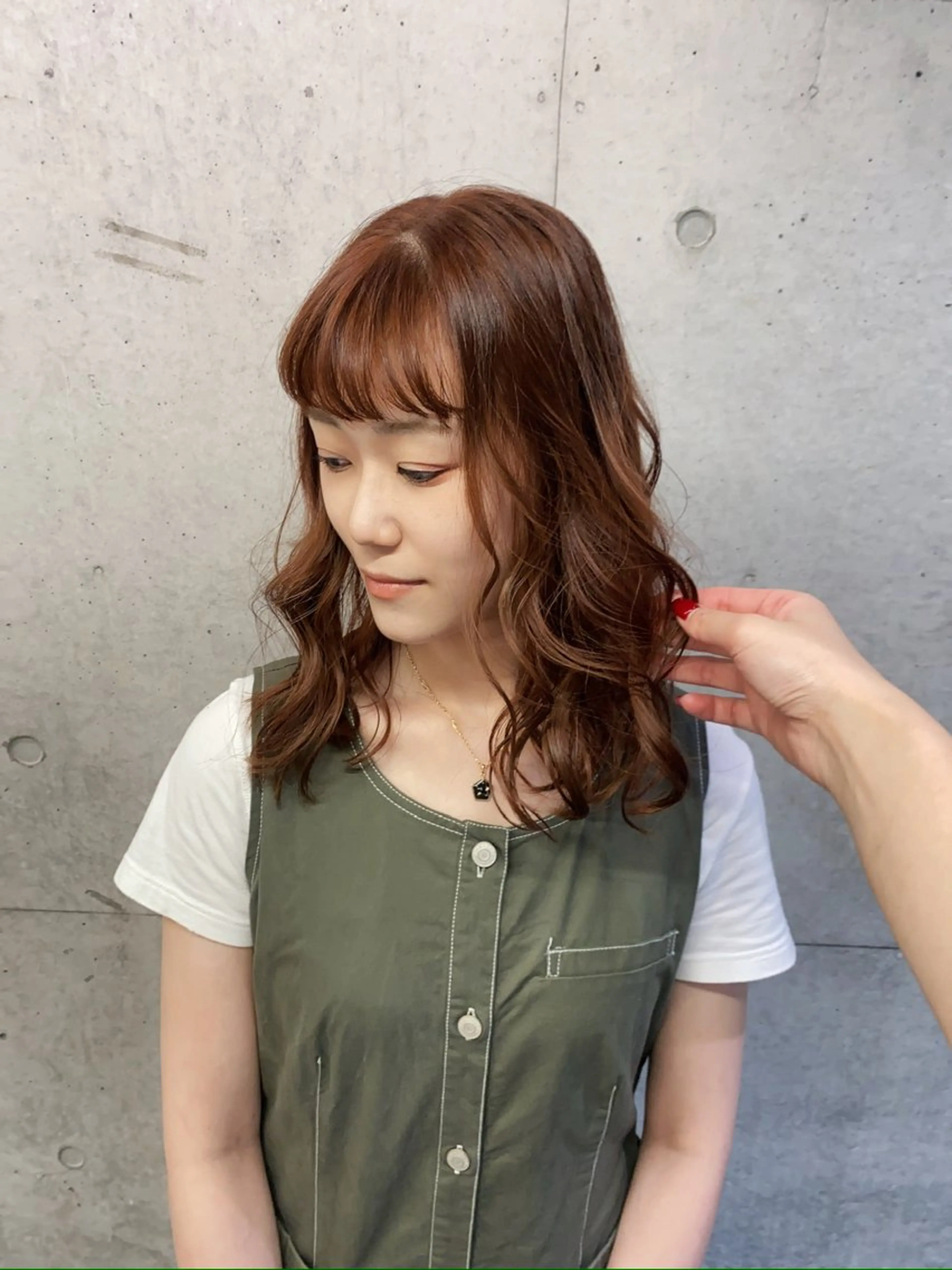 ミディアム カラー ブラウンカラー オレンジ オレンジブラウン ヘアカラー トリートメント kaho🧸 / 大人styleのヘアスタイル
