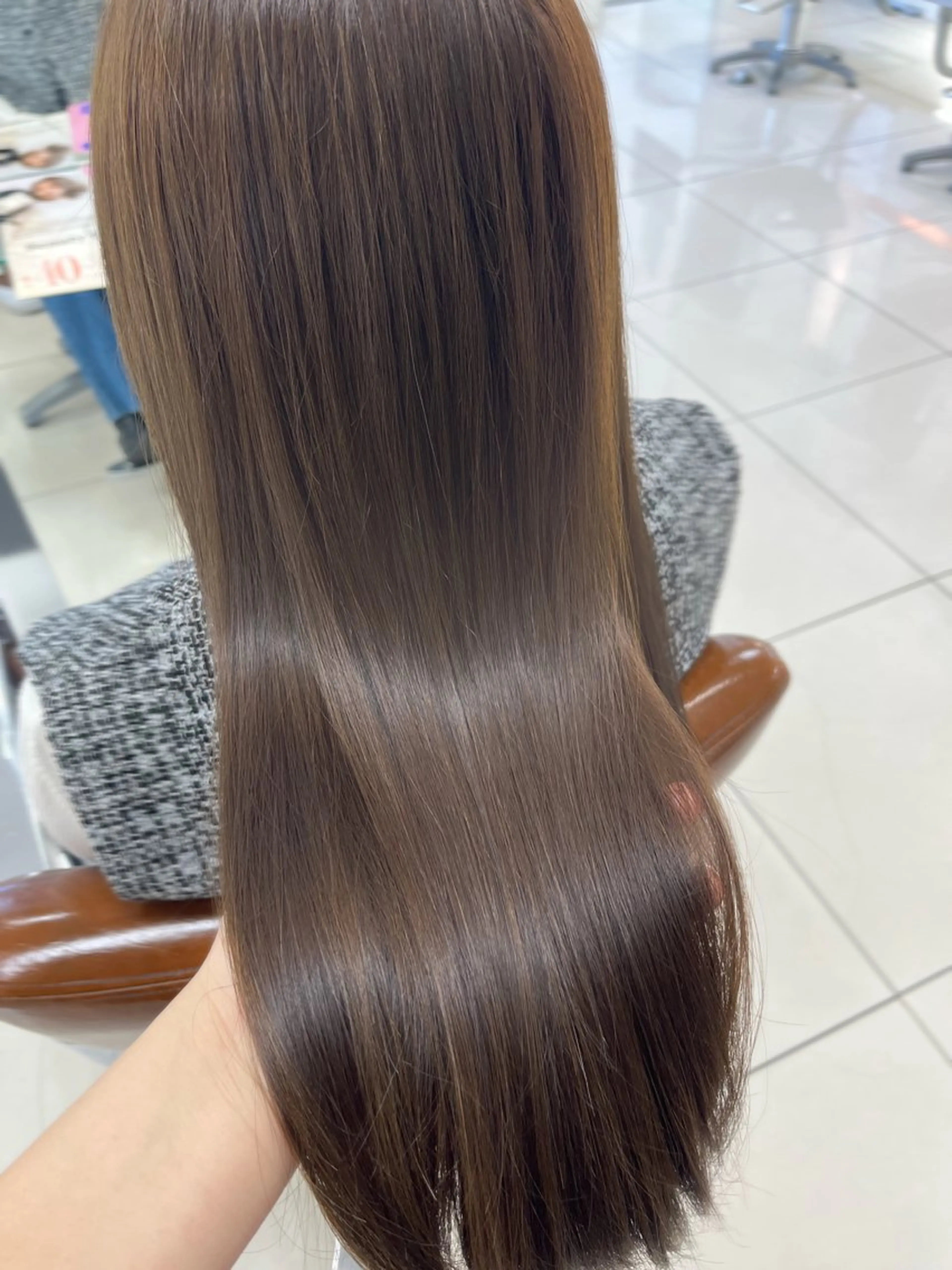 ロング カラー ベージュカラー オリーブベージュ トリートメント 韓国ヘア/髪質改善 /艶カラー/sahoのヘアスタイル