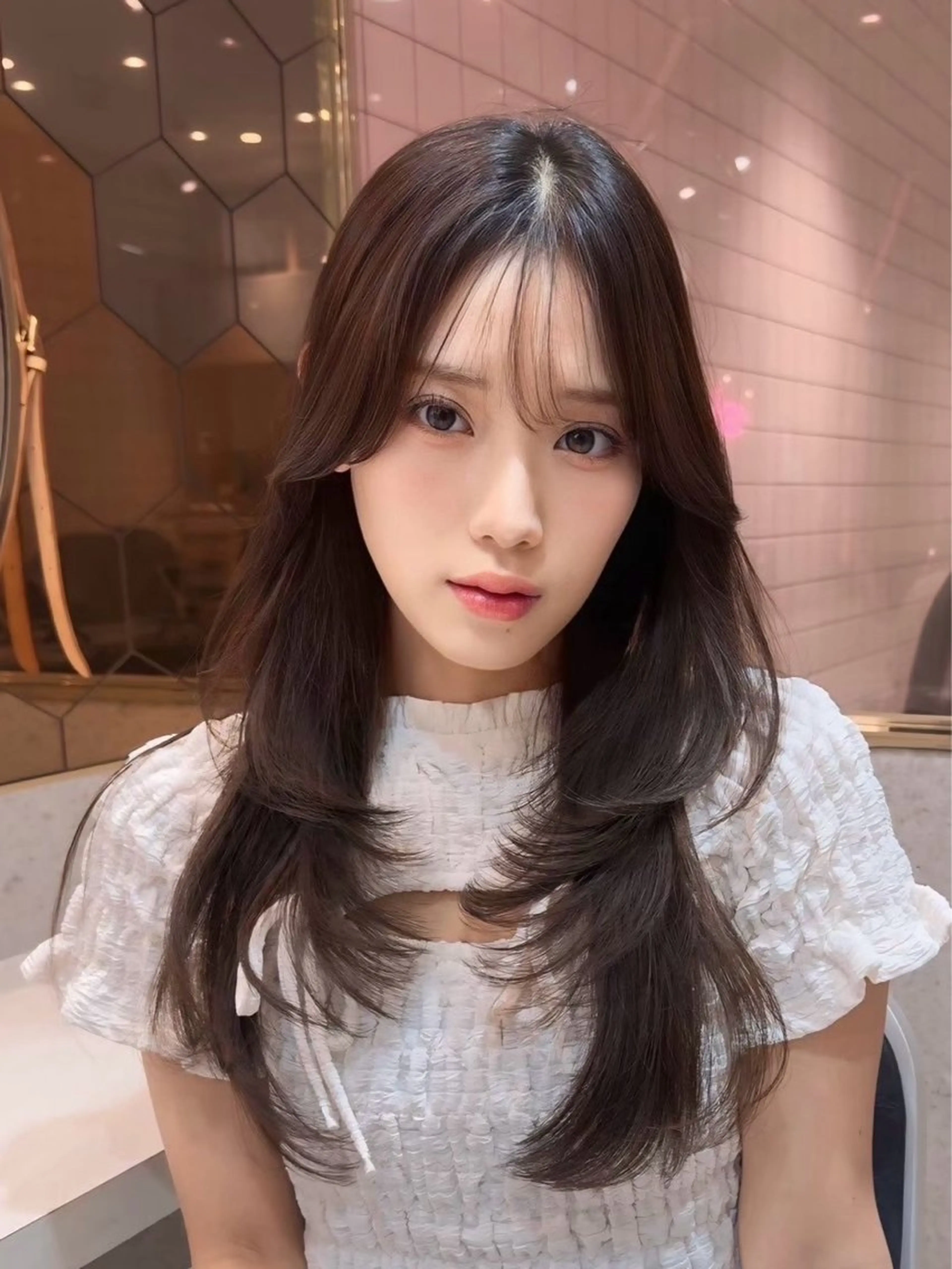 ロング レイヤーカット 新宿/髪質改善/暖色 カラー/shiyuのヘアスタイル