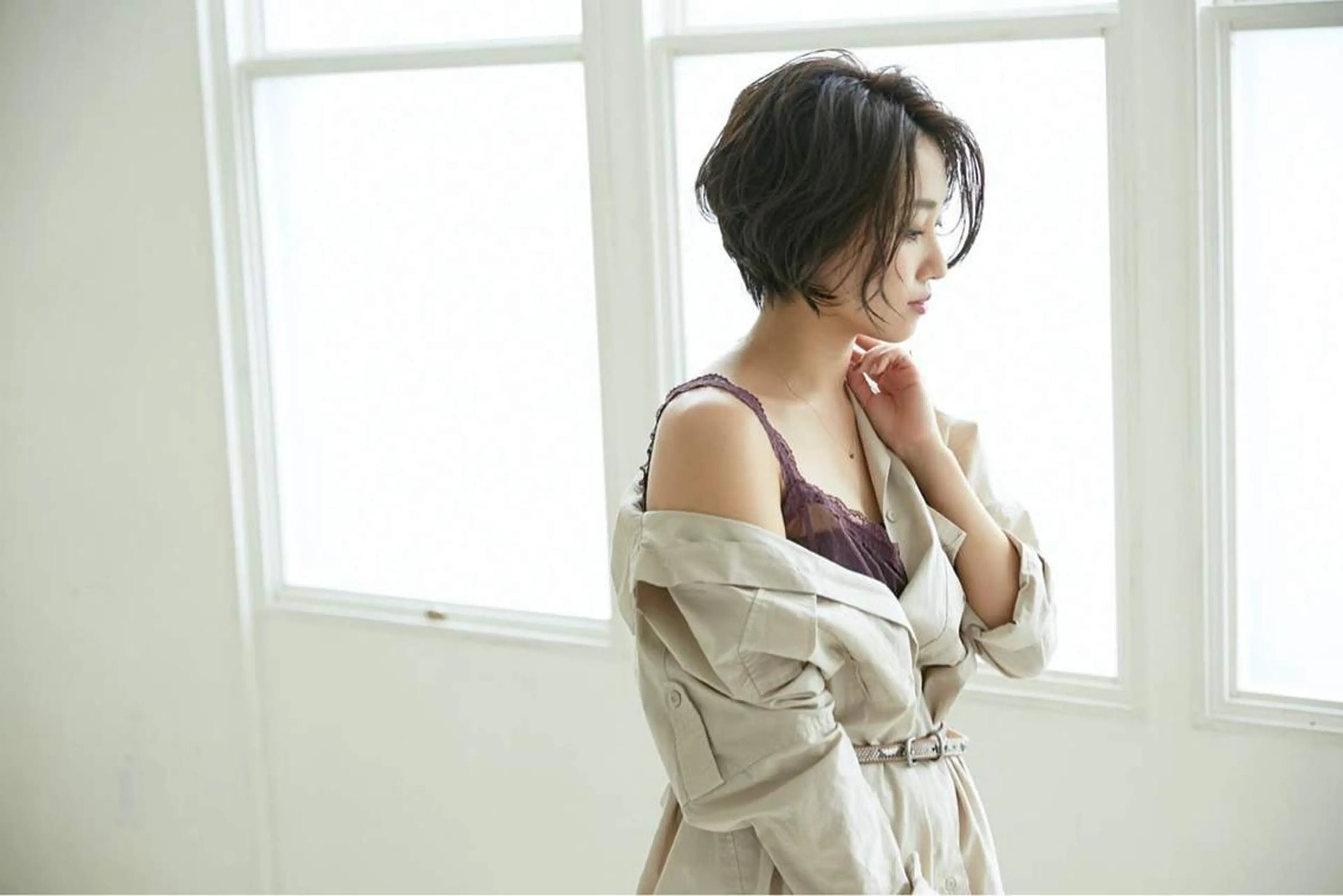 ショート カラー パーマ ヘアアレンジ メンズ キッズ マツエク・マツパ くびれヘア ショートヘア Luela堅田所属・田中 裕士のヘアスタイル