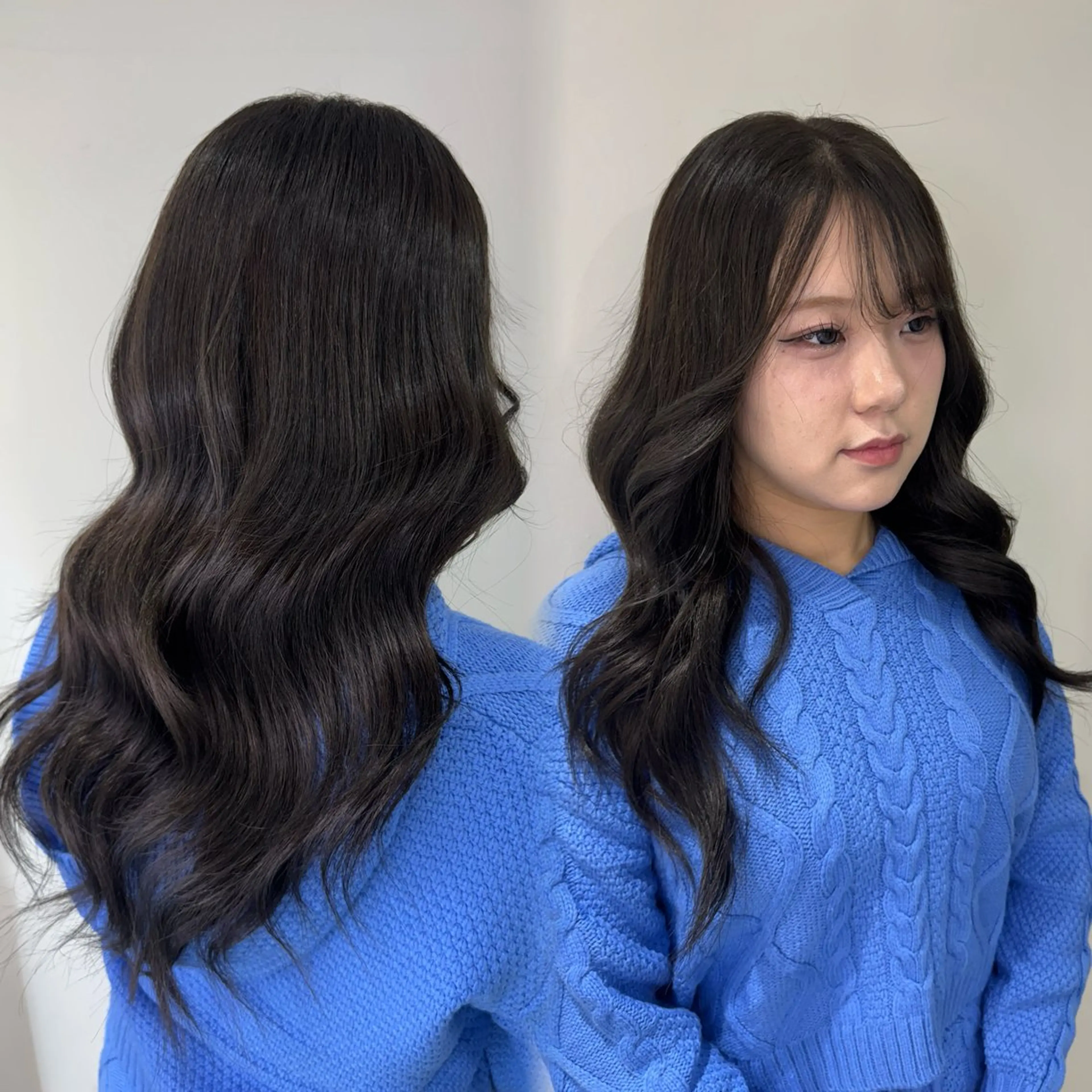 ロング カラー カット ヘアカラー Ash/ tomona𝜗𝜚のヘアスタイル