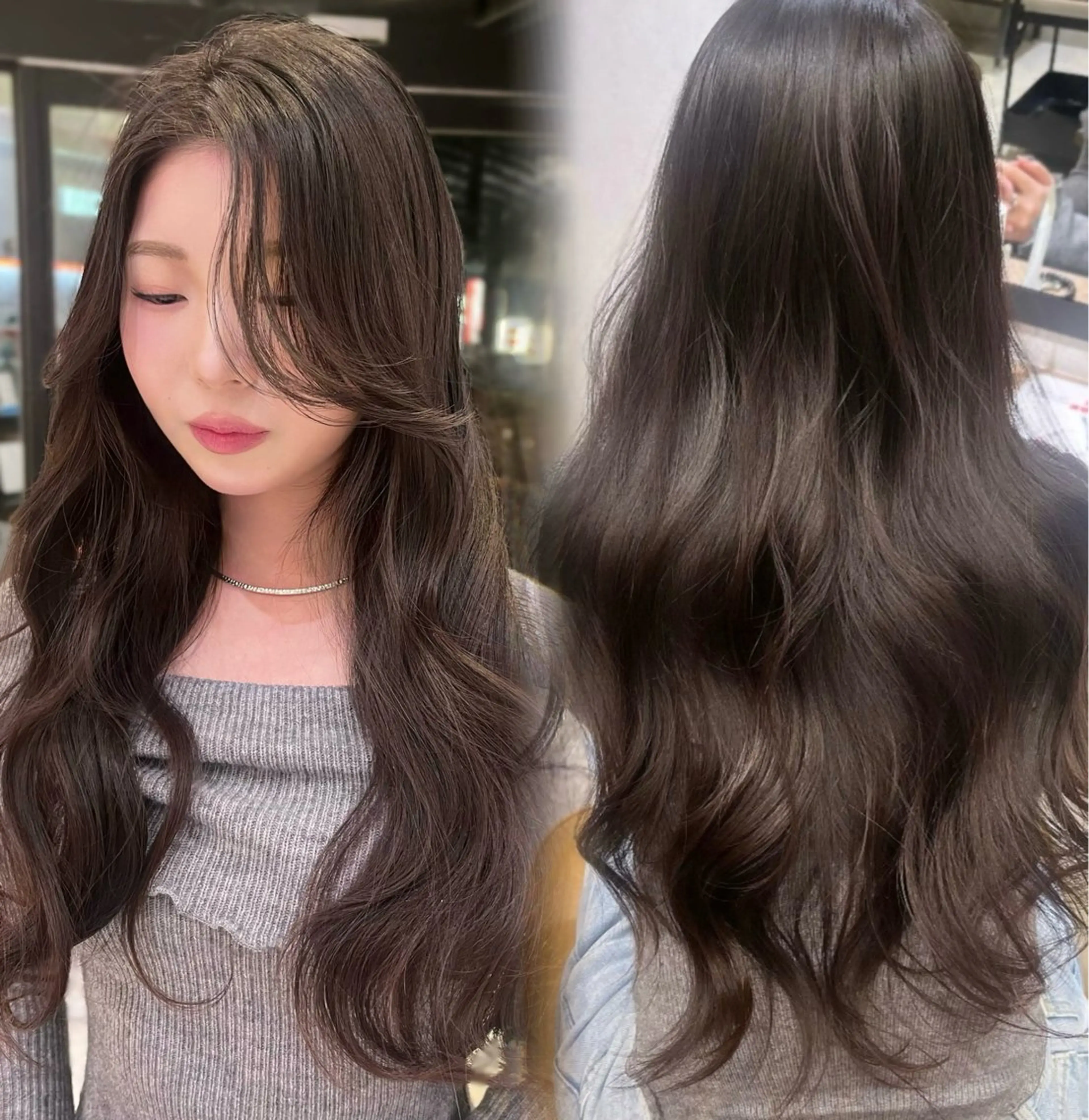 ロング カラー カット ヘアカラー トリートメント yuuri🎀/大宮 /韓国ヘア/レイヤーのヘアスタイル