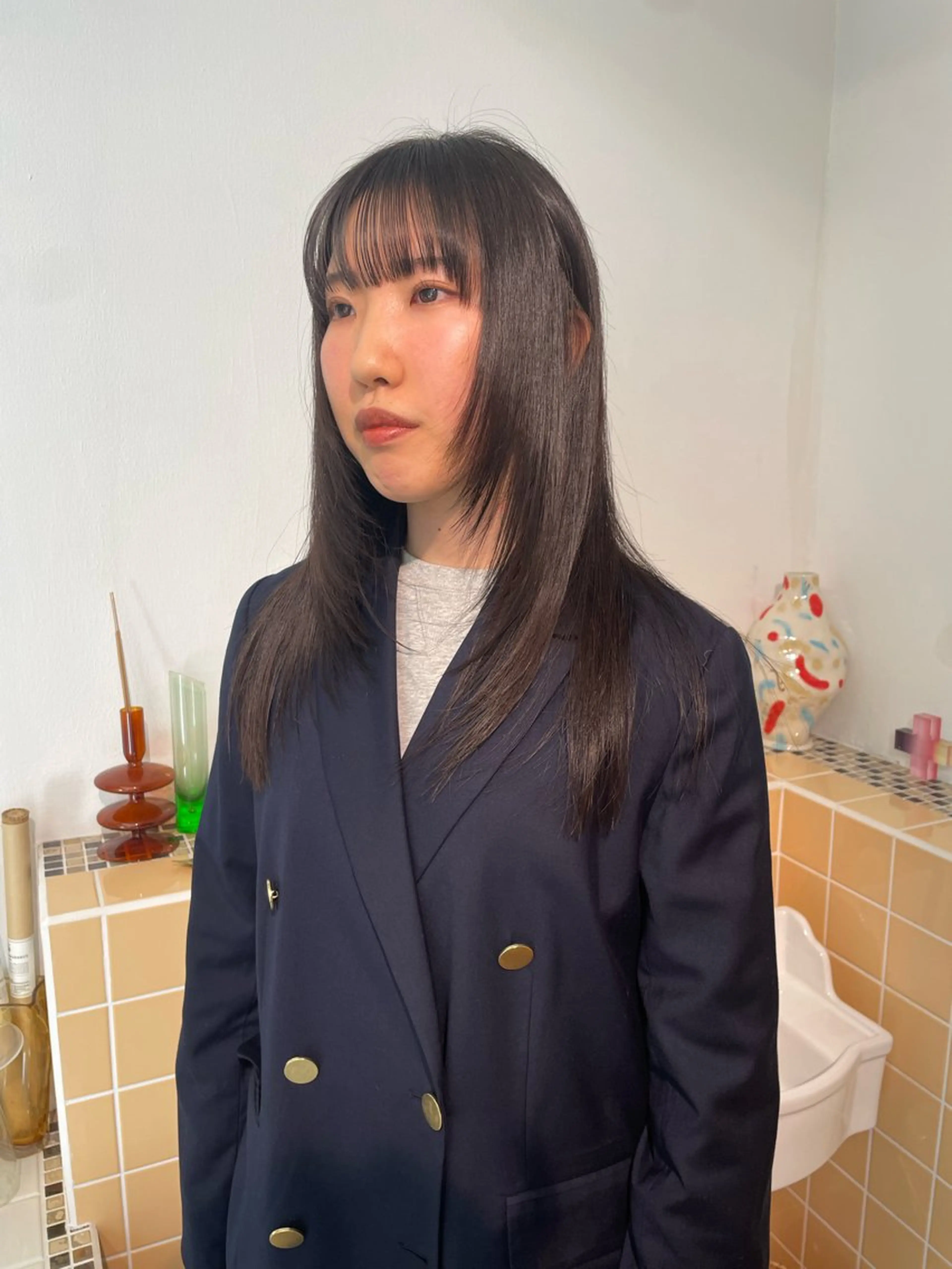 ロング カラー カット ヘアカラー トリートメント sakura🌸 レイヤー/韓国ヘアのヘアスタイル