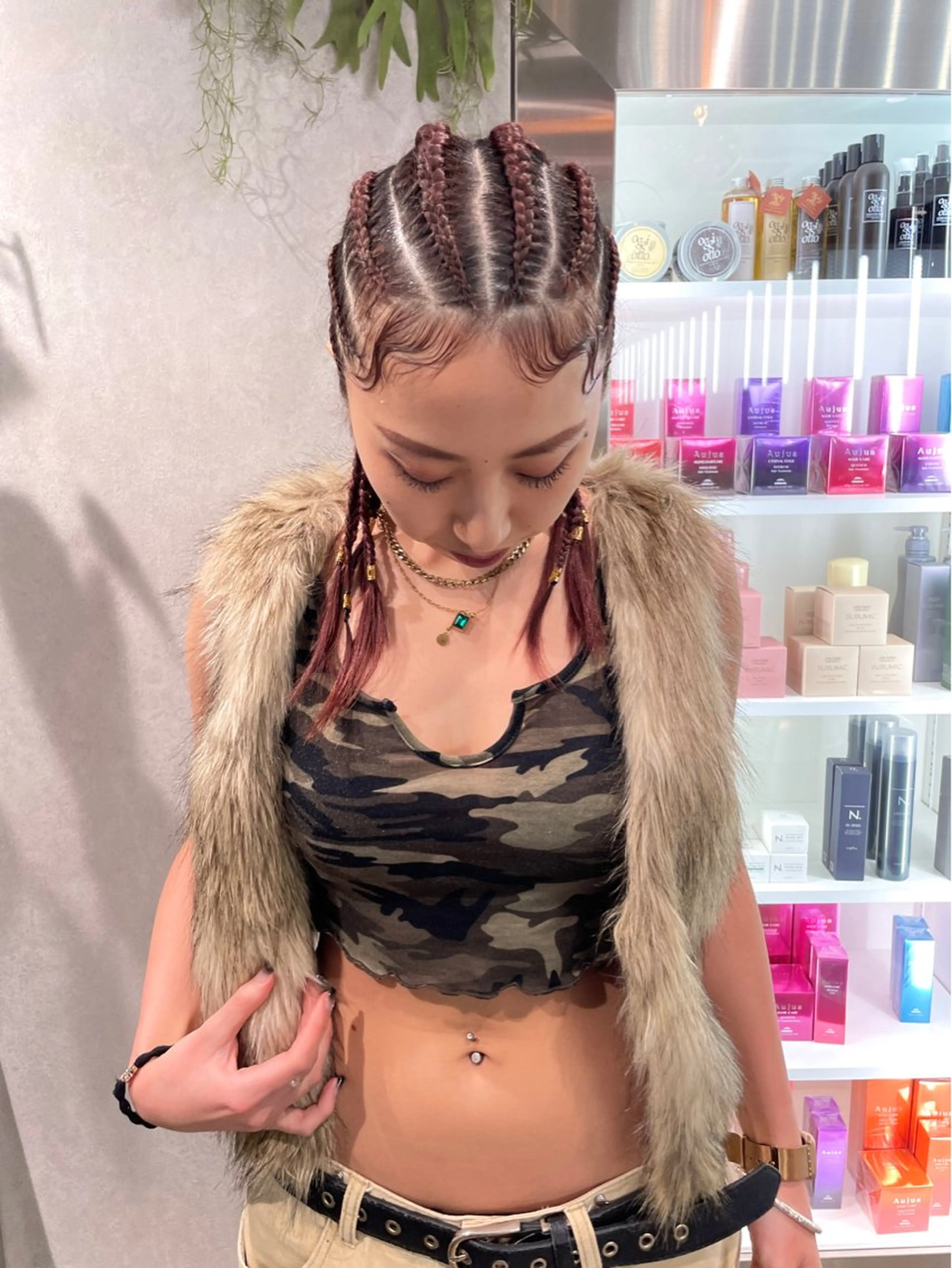 ヘアアレンジ ヘアセット スミレ /メンズ /コーンロウのヘアスタイル