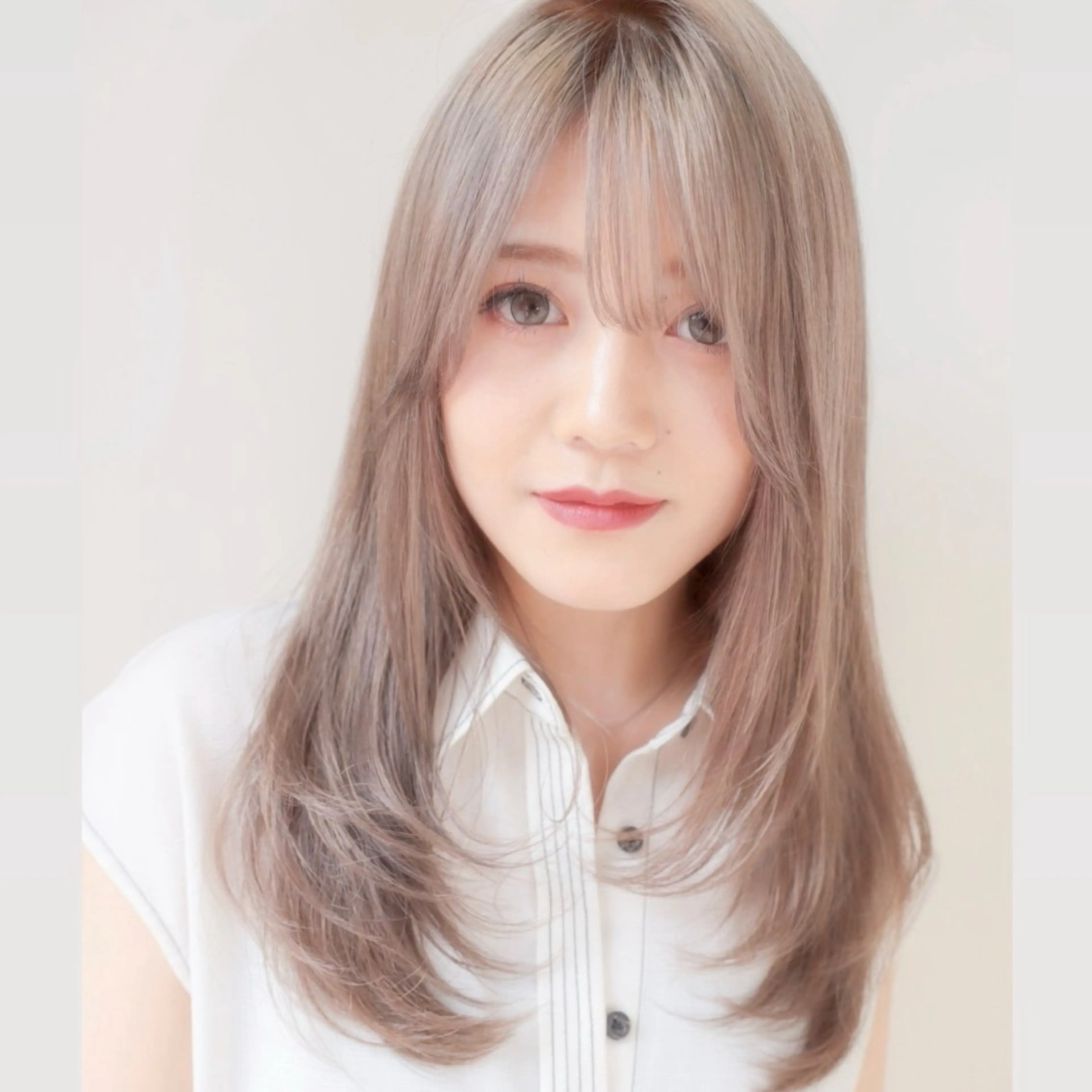 ロング カラー カット ヘアカラー トリートメント ミシェル /韓国ヘア🕊️のヘアスタイル