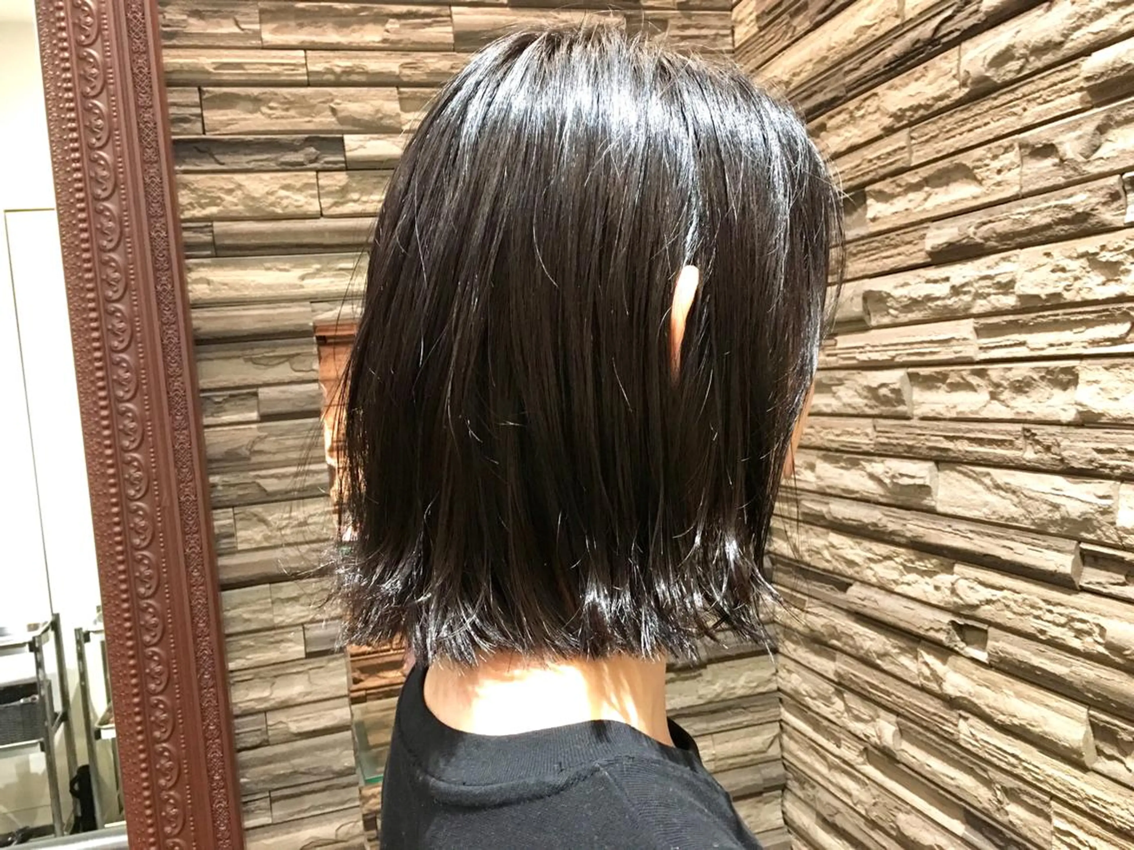 ショート カラー アッシュ 黒髪 ボブ 外ハネヘア 【ヌーベルバレ】 ゆきみのヘアスタイル