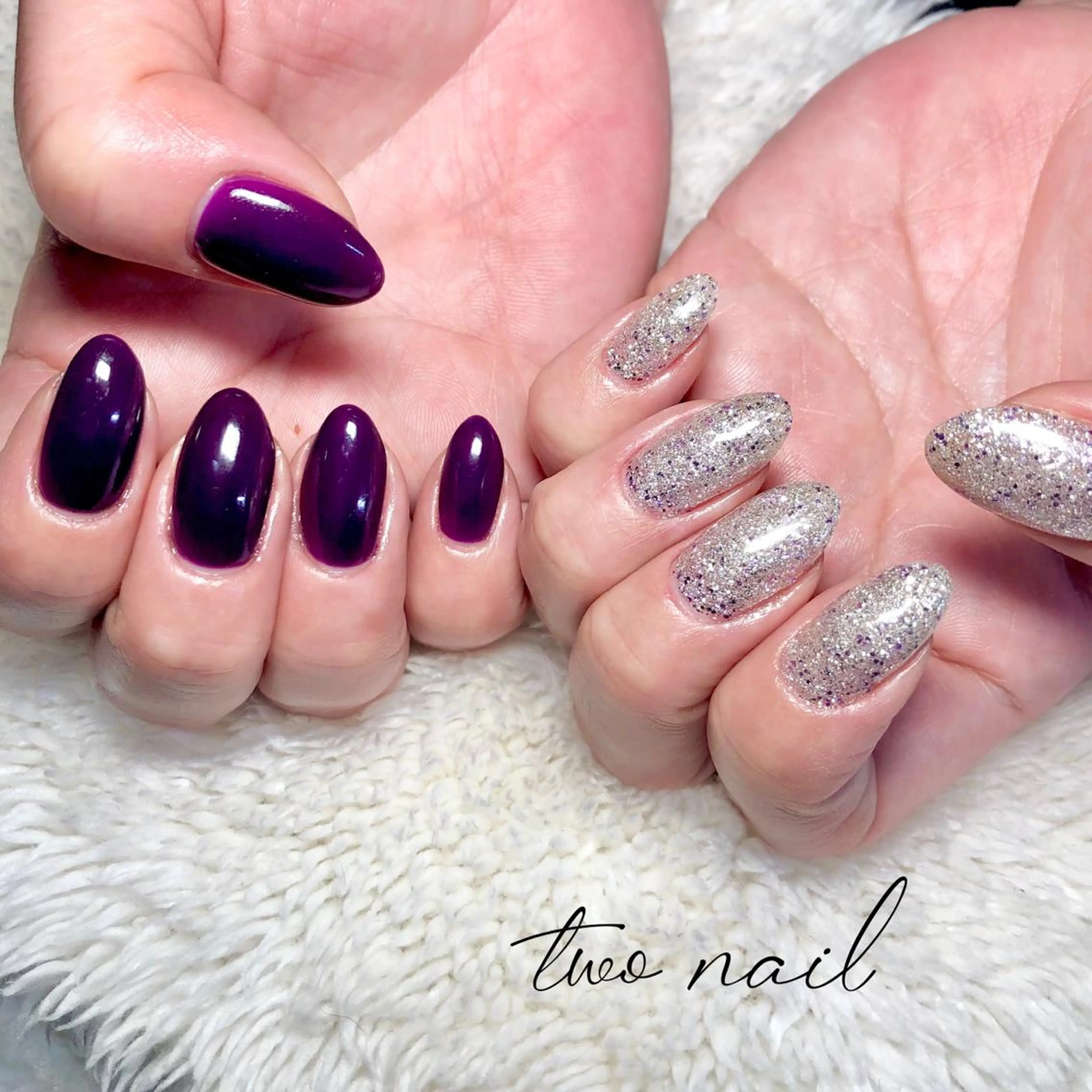 ネイル アートネイル フットネイル ハート ニュアンスネイル ホワイト ハンドネイル two nailのネイルデザイン