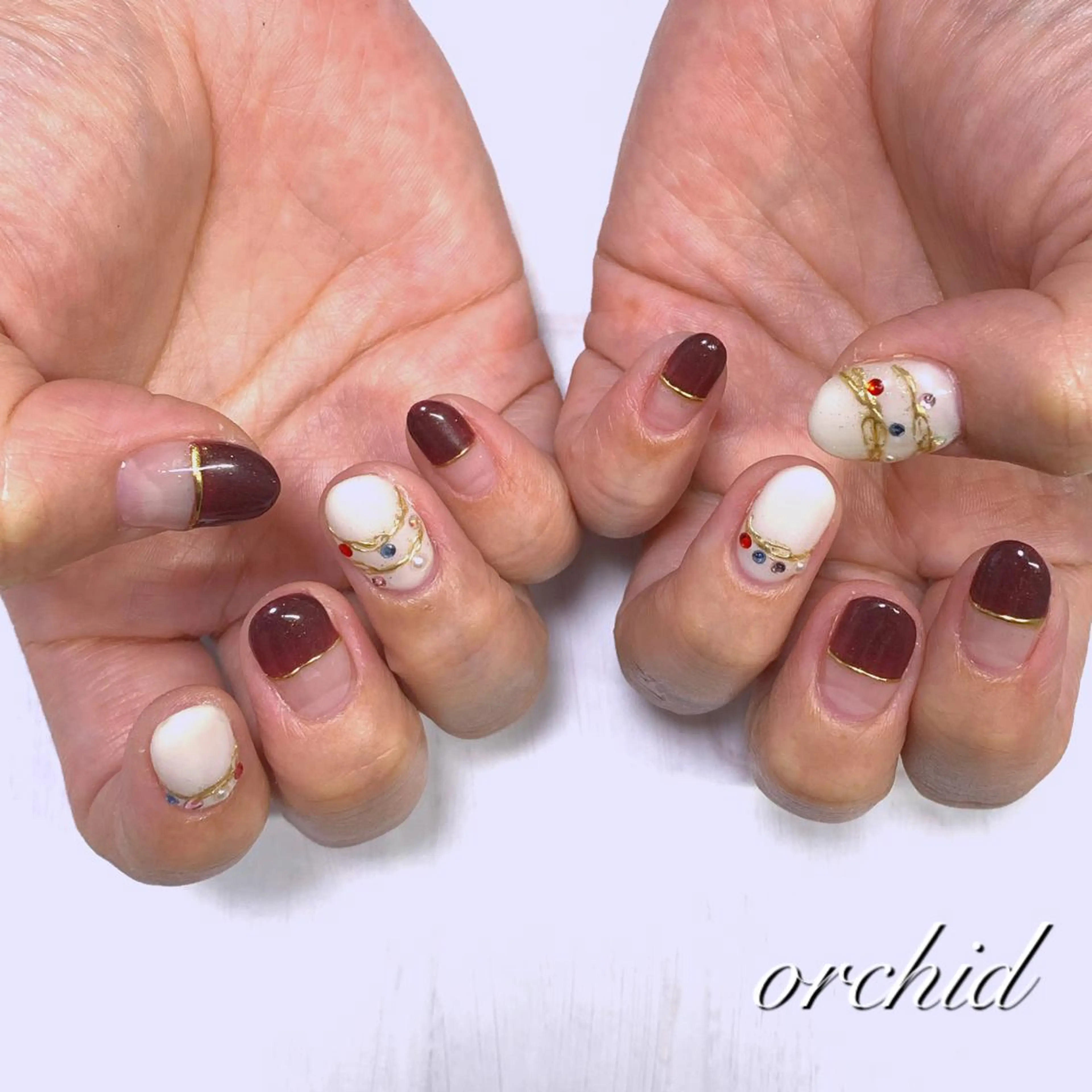 ネイル 冬ネイル クリスマス orchid ♡オーキッドのネイルデザイン