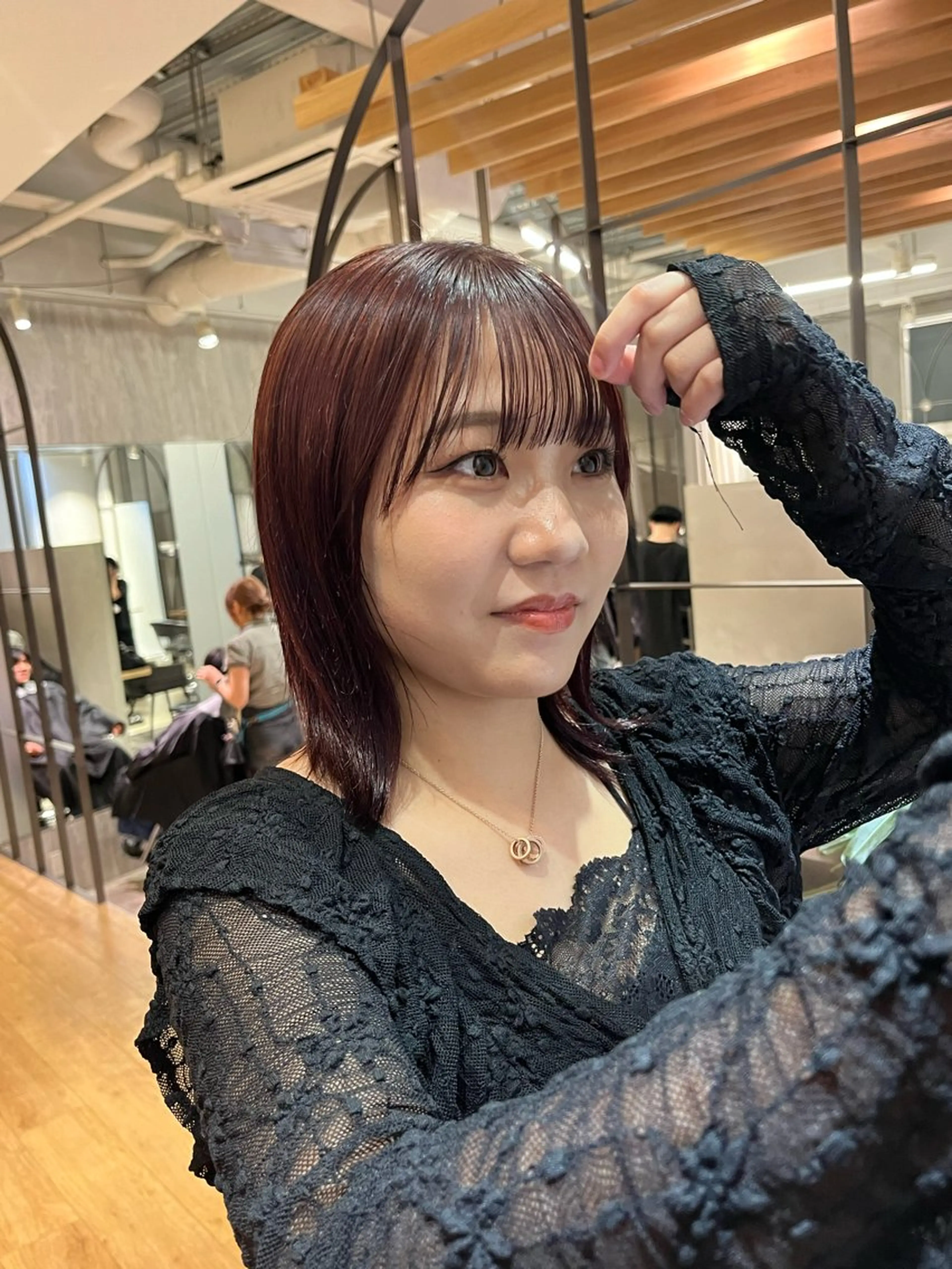 ミディアム カラー 加藤好/カットモデル /暖色カラー🍒🧡のヘアスタイル