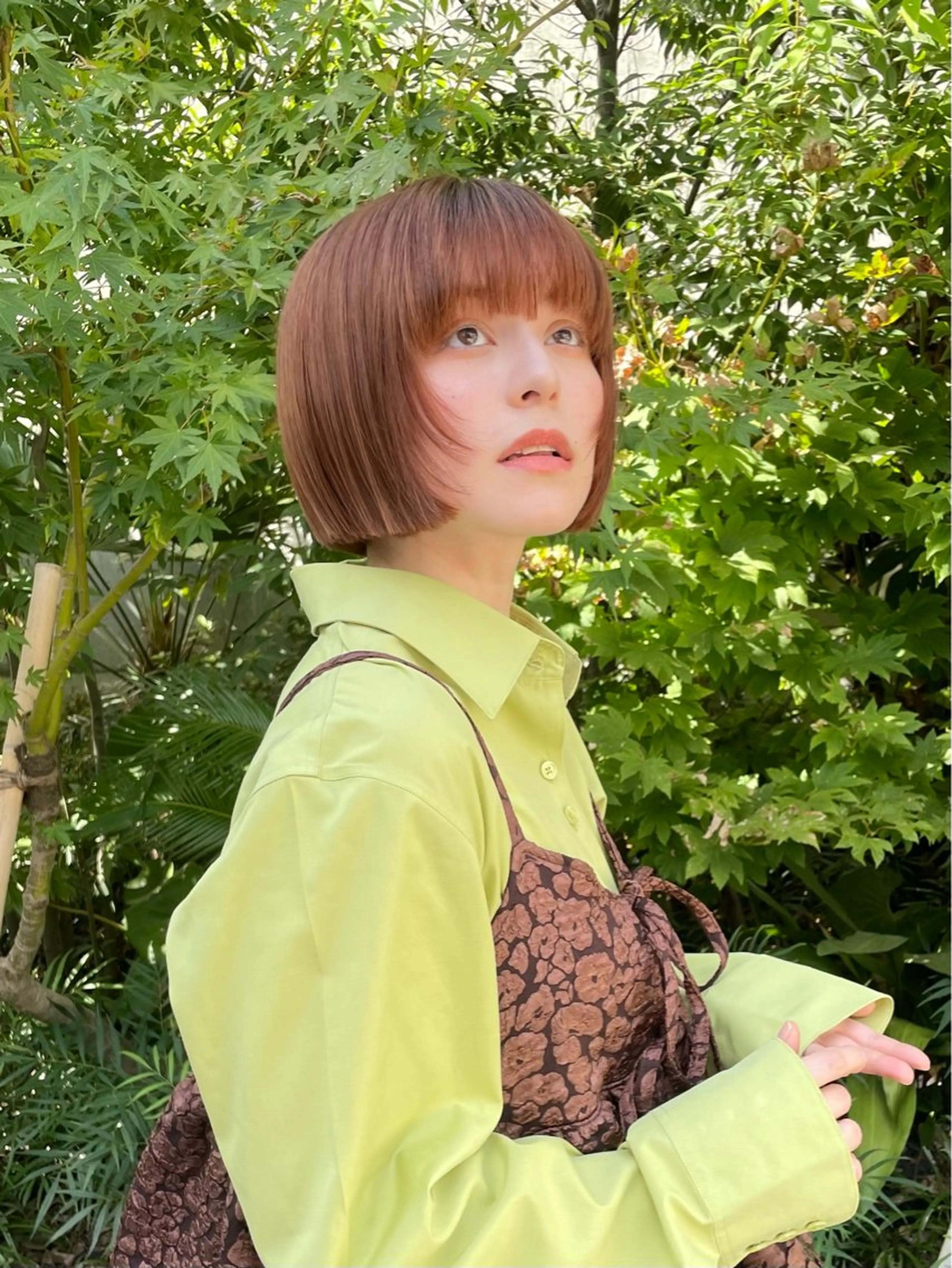 ショート カラー ボブ レイヤーカット カット ヘアカラー トリートメント 🍊暖色×顔周り 🍊cocoroのヘアスタイル