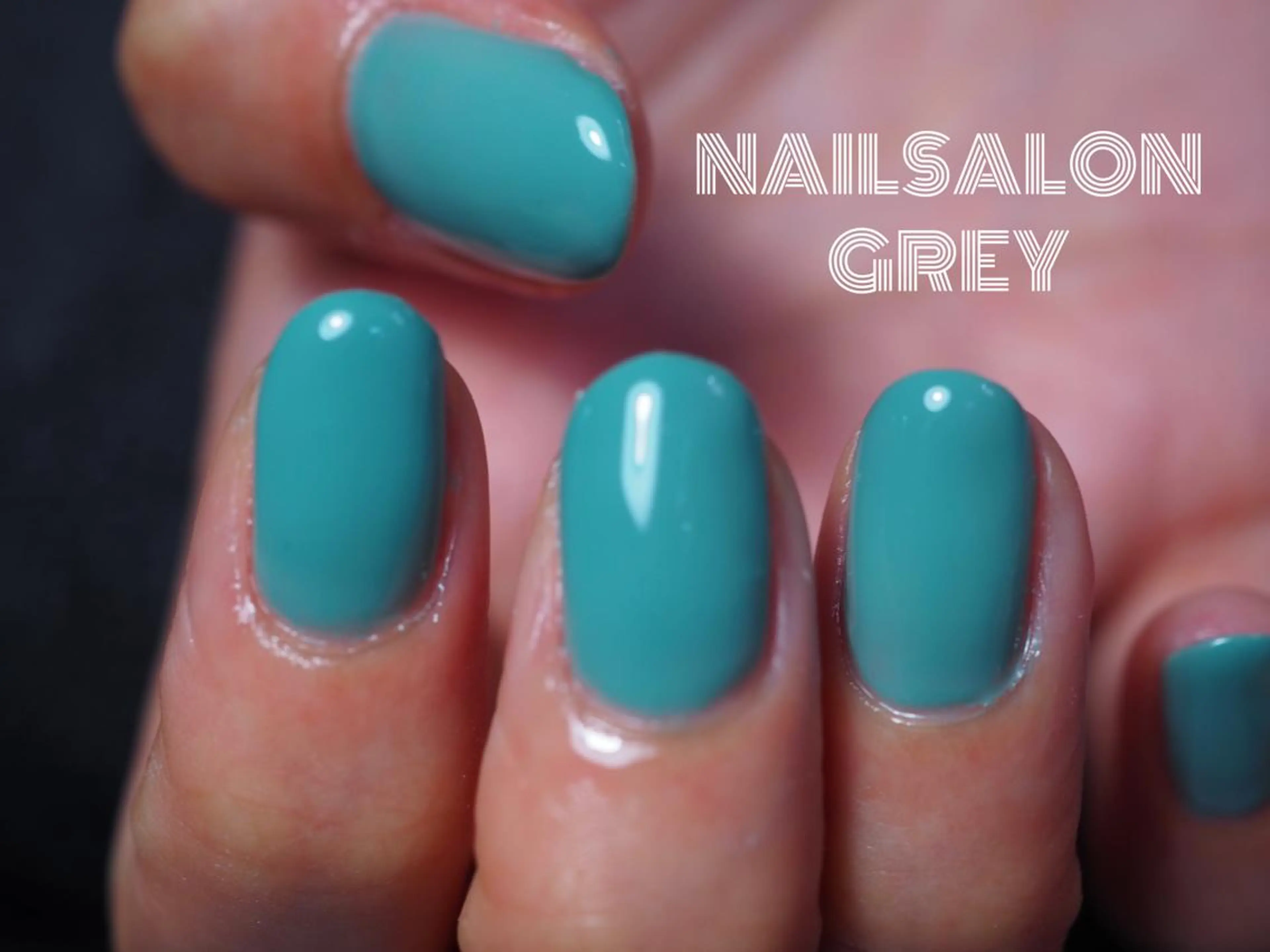 ネイル ブルー グリーン 【GREY】 TAIRAのネイルデザイン