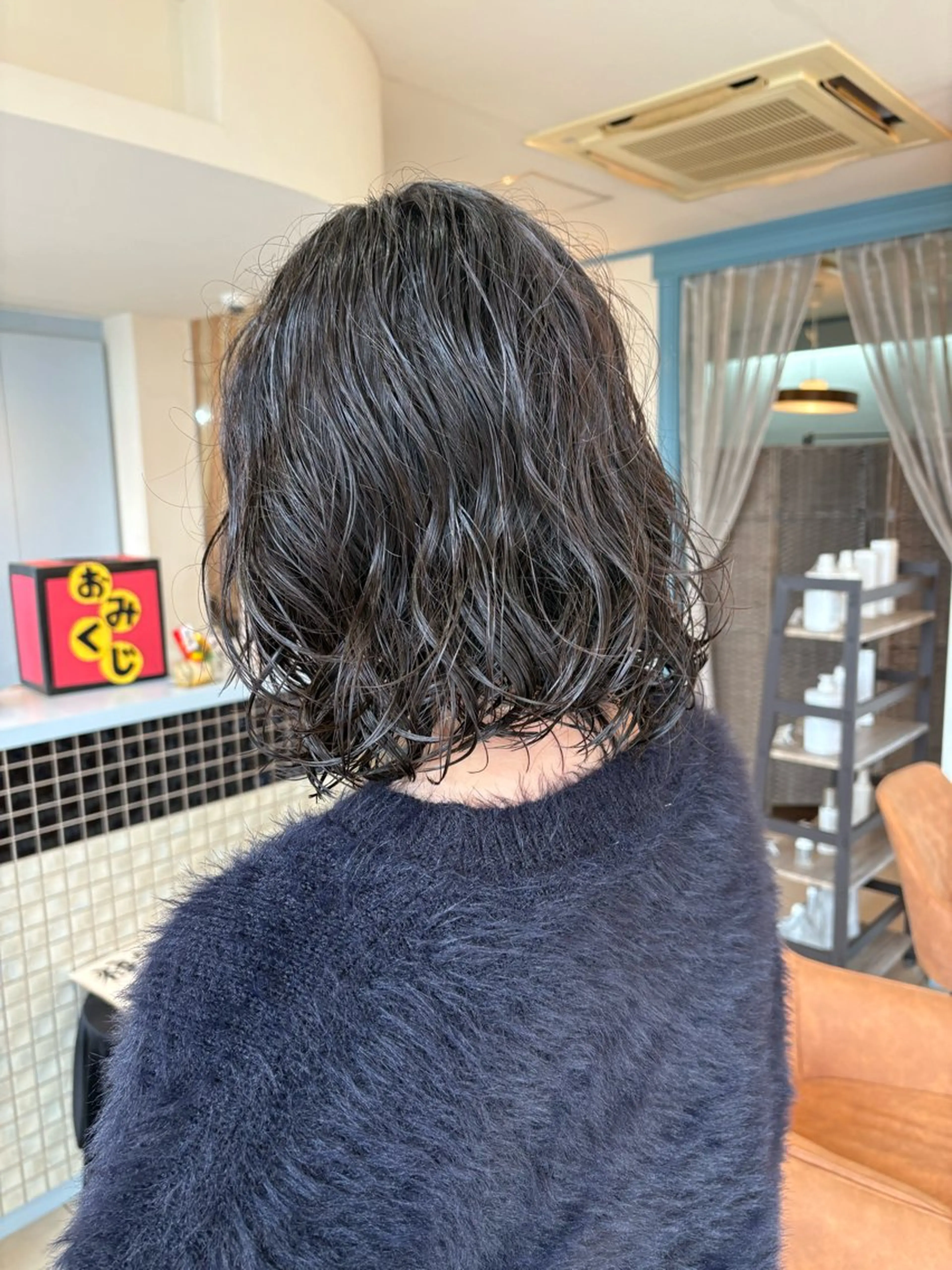 ミディアム ミディアムパーマ カット パーマ 朝生 海都のヘアスタイル