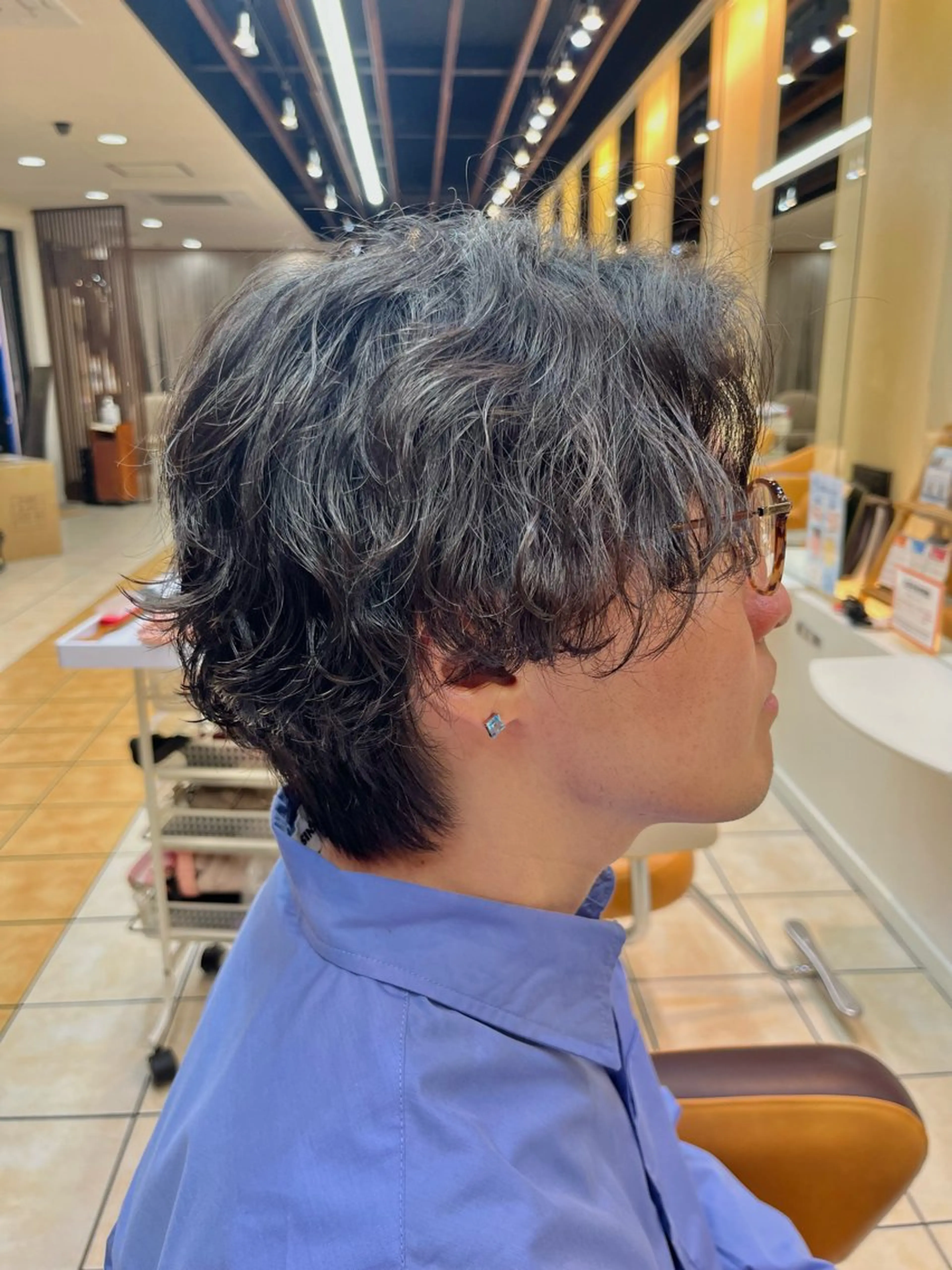 ショート パーマ メンズ カット パーマ メンズ特化/パーマ/ 髪質改善　高野奨馬のヘアスタイル