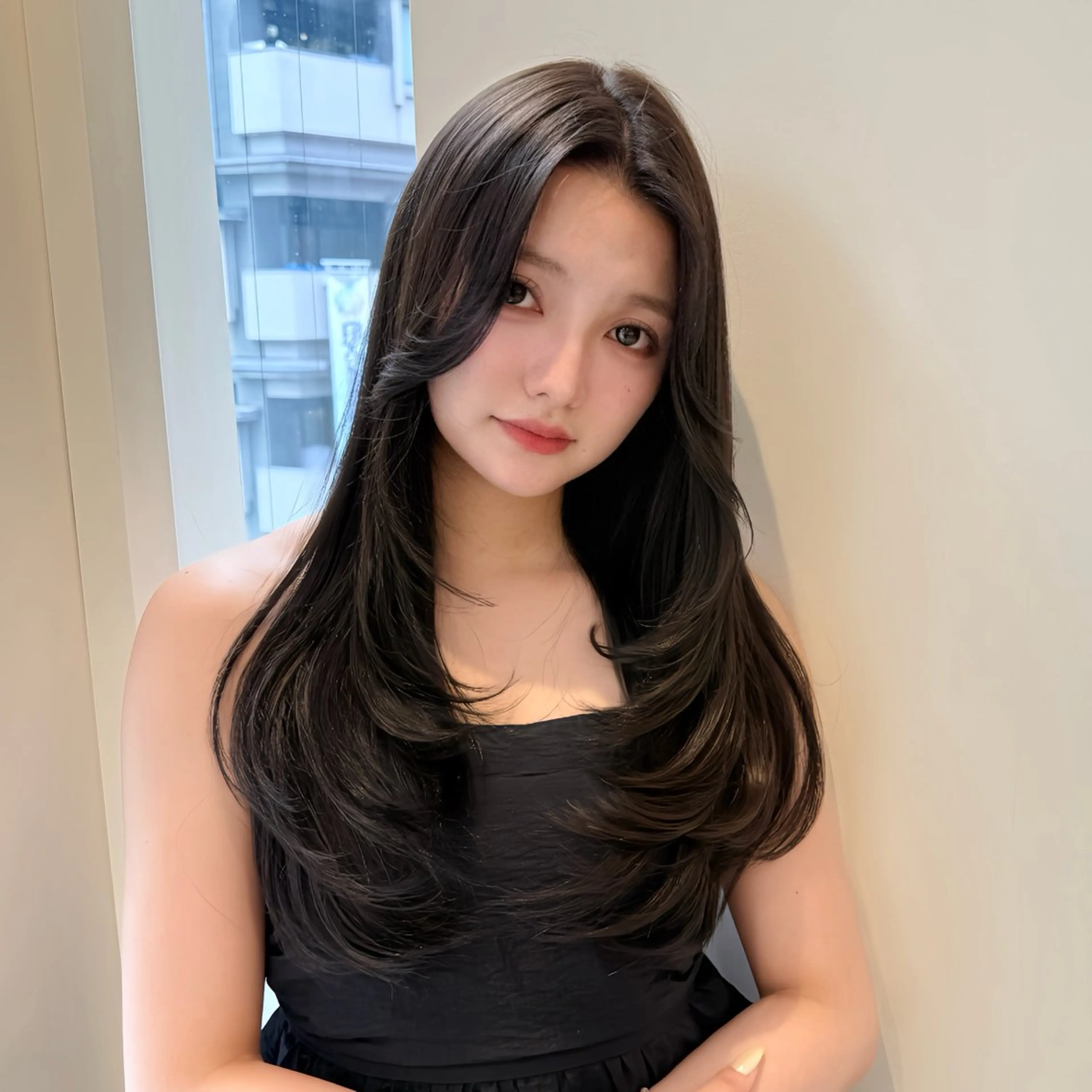 ロング カラー ブリーチ グレージュ ブリーチなしカラー レイヤーカット カット ヘアカラー トリートメント ✨ハッシュカット✨ ユウキ✨のヘアスタイル