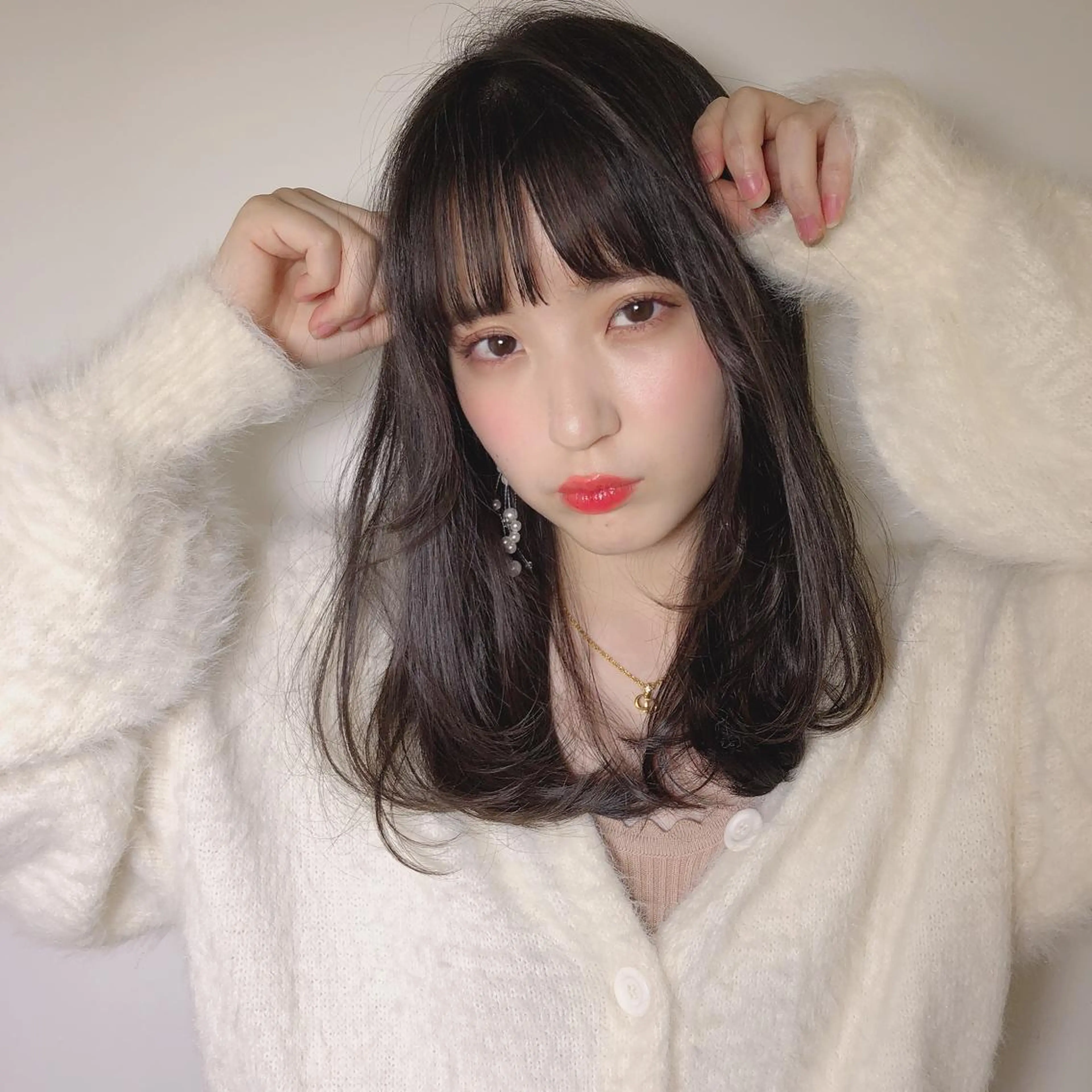 セミロング 店長/mao/ 前髪/顔周りカットのヘアスタイル