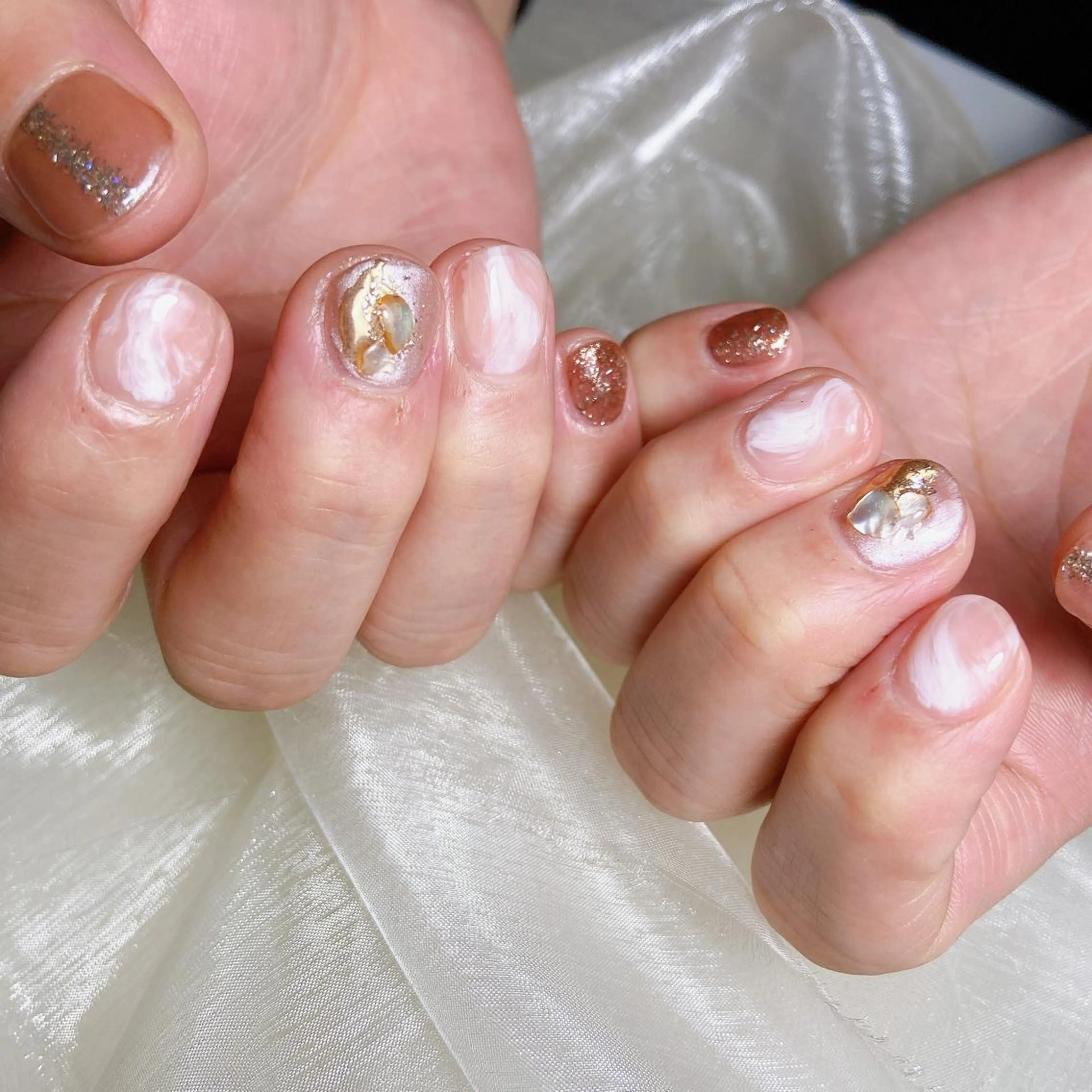 ネイル ニュアンスネイル ハンドネイル nailsalon REJOICEのネイルデザイン