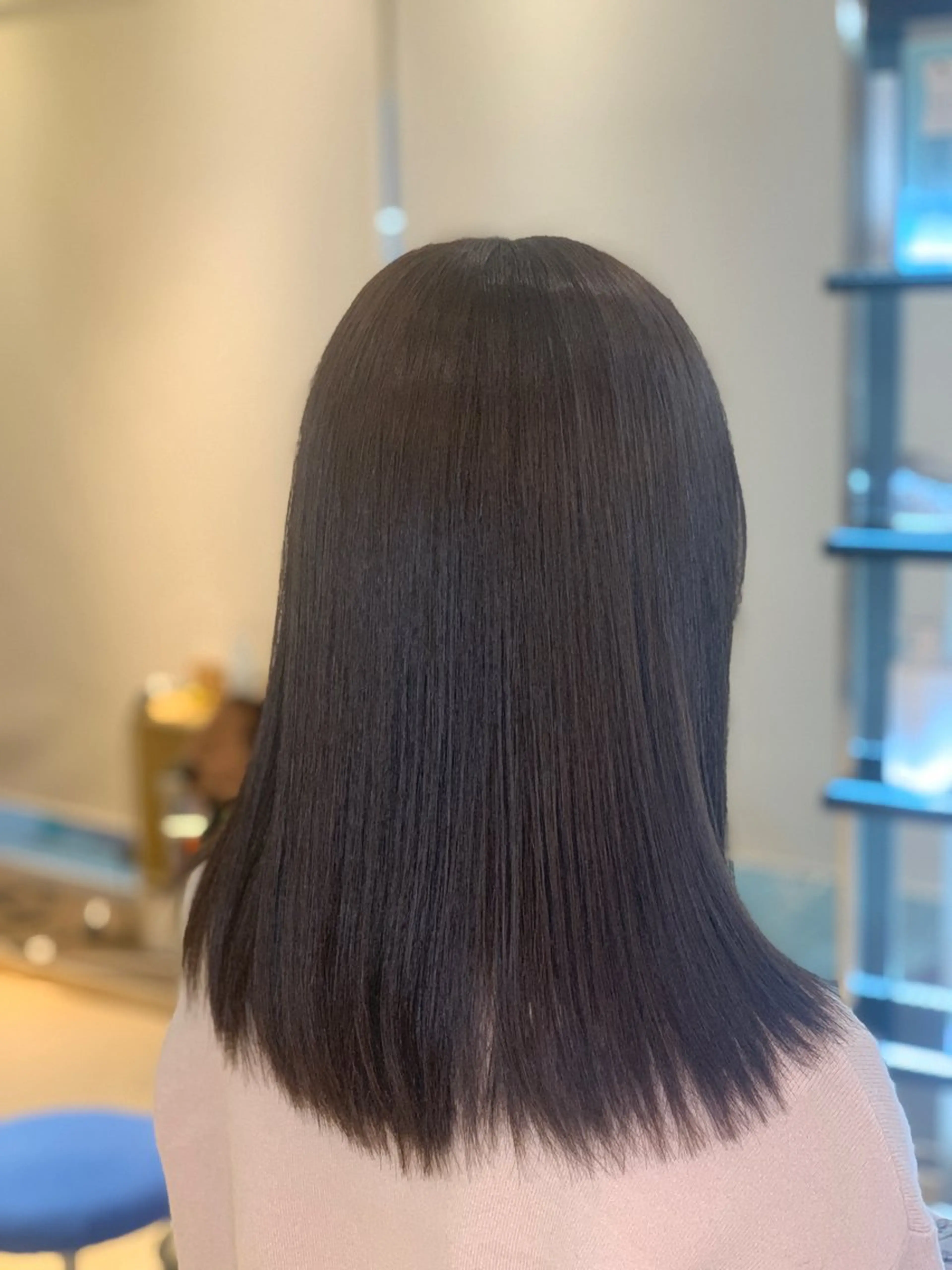 セミロング カット トリートメント 大島 裕也のヘアスタイル