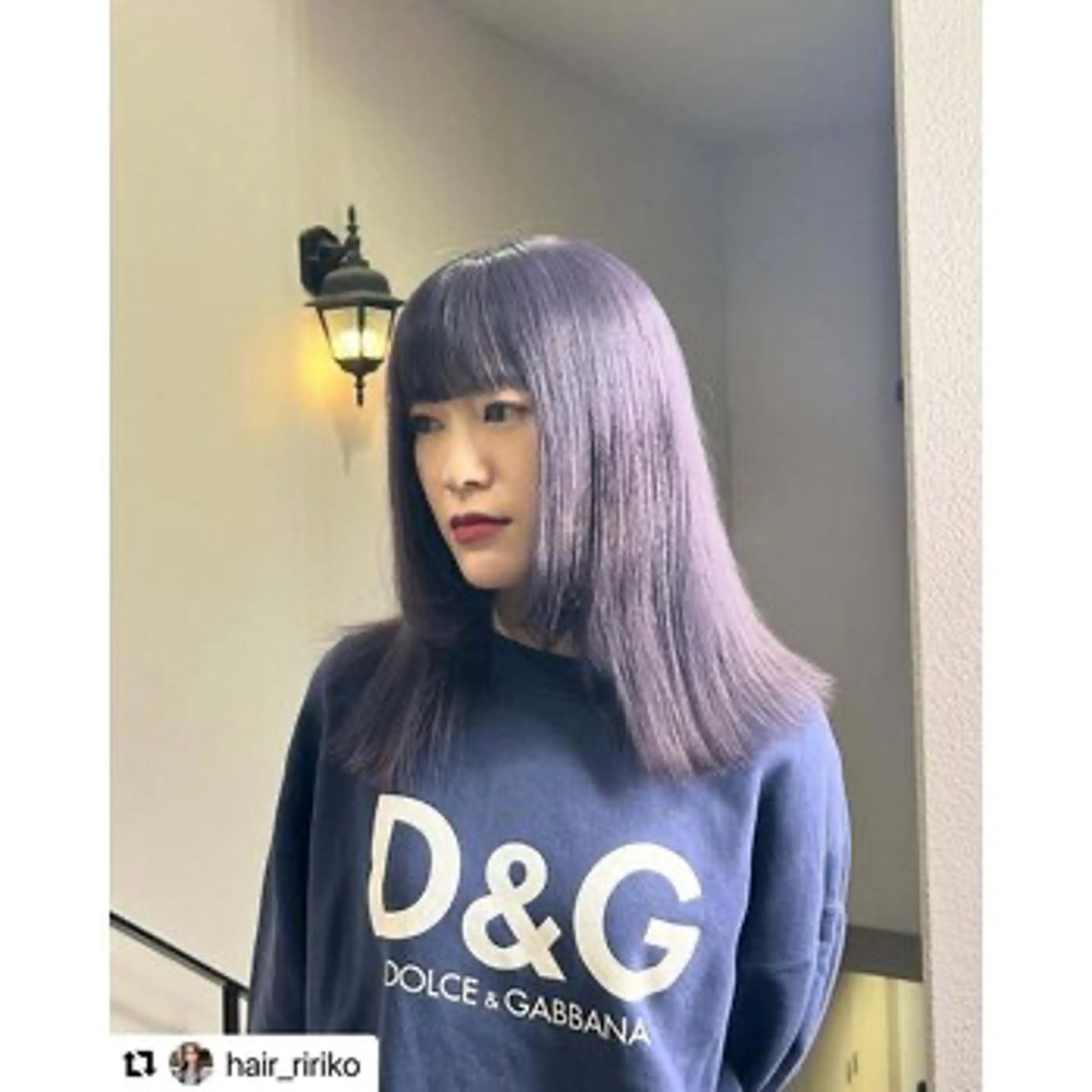 セミロング カラー 💖kellys green💖のヘアスタイル