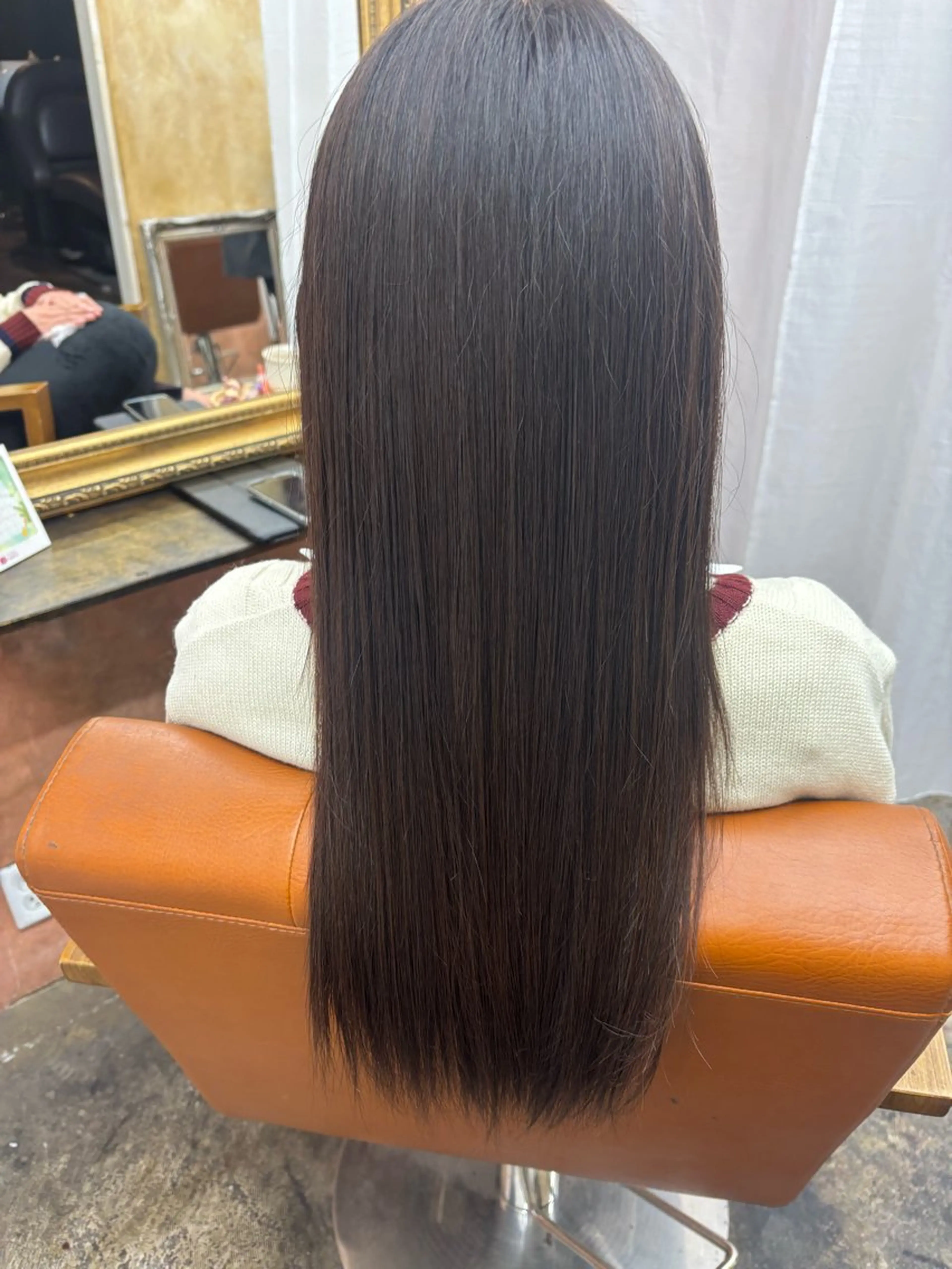 ロング 縮毛矯正 大本 涼風のヘアスタイル