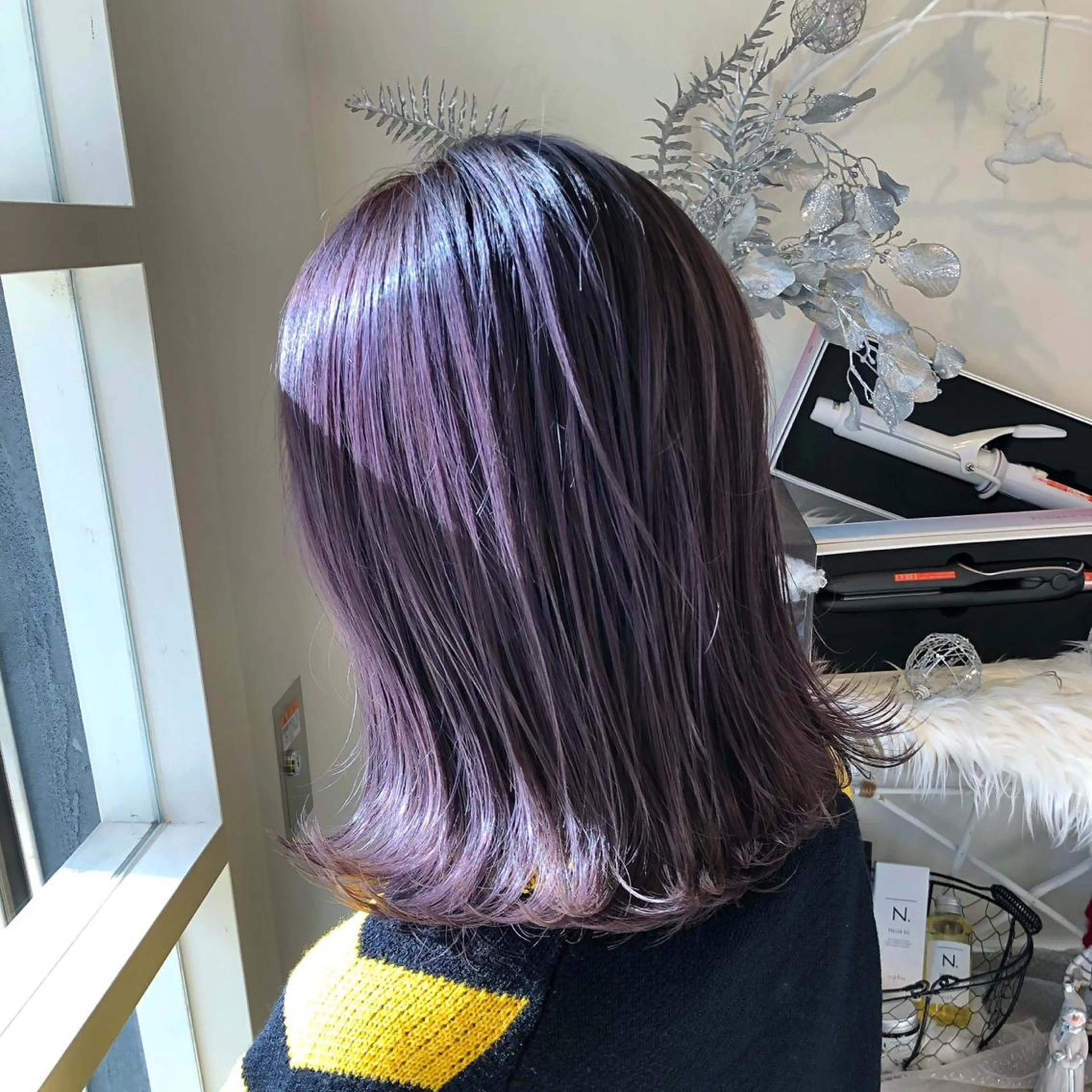 ミディアム カラー 髪質改善ストレー ト指名NO.1林駿希のヘアスタイル